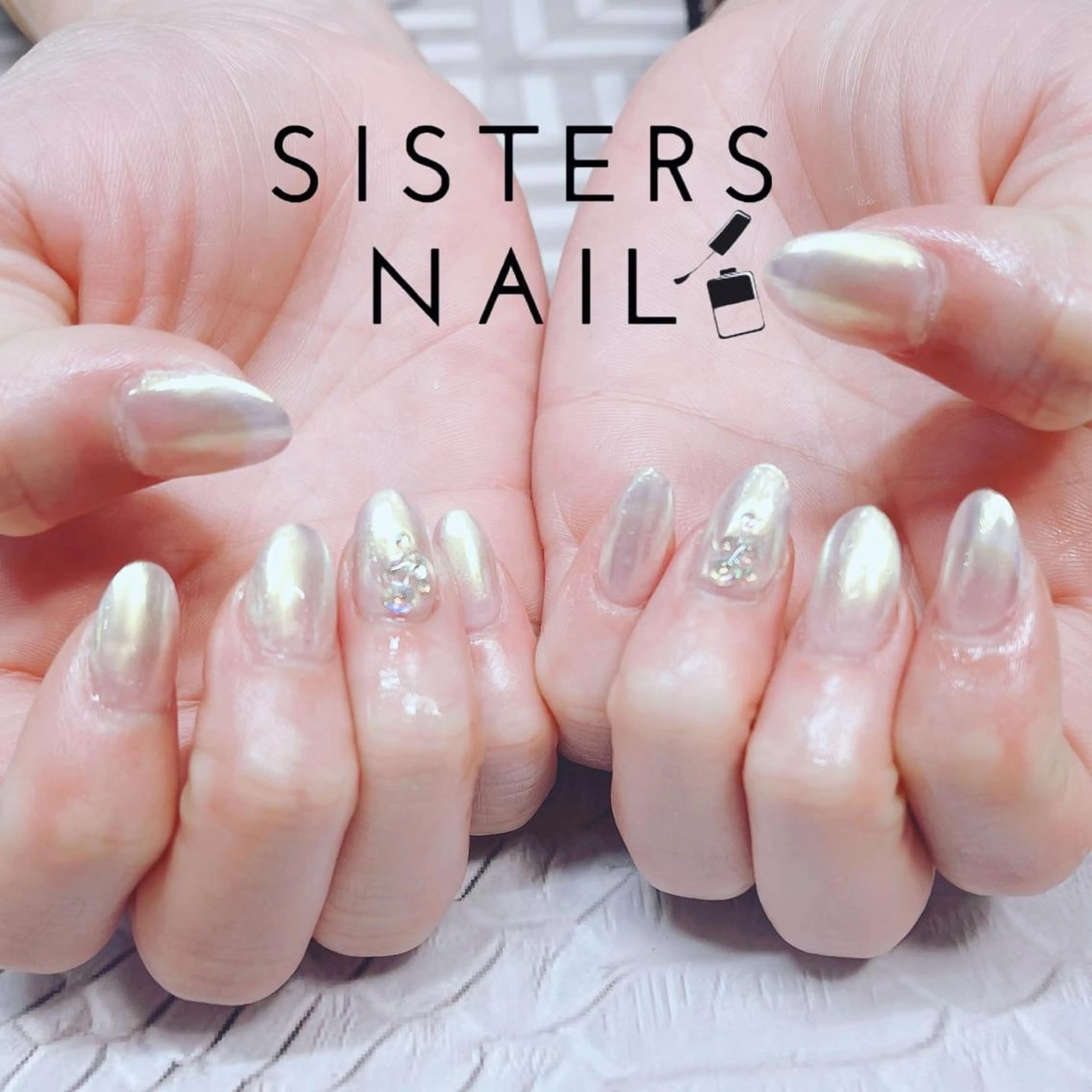 ネイル アートネイル オーロラネイル グラデーション キラキラネイル シンプルネイル sisters nail.fのネイルデザイン