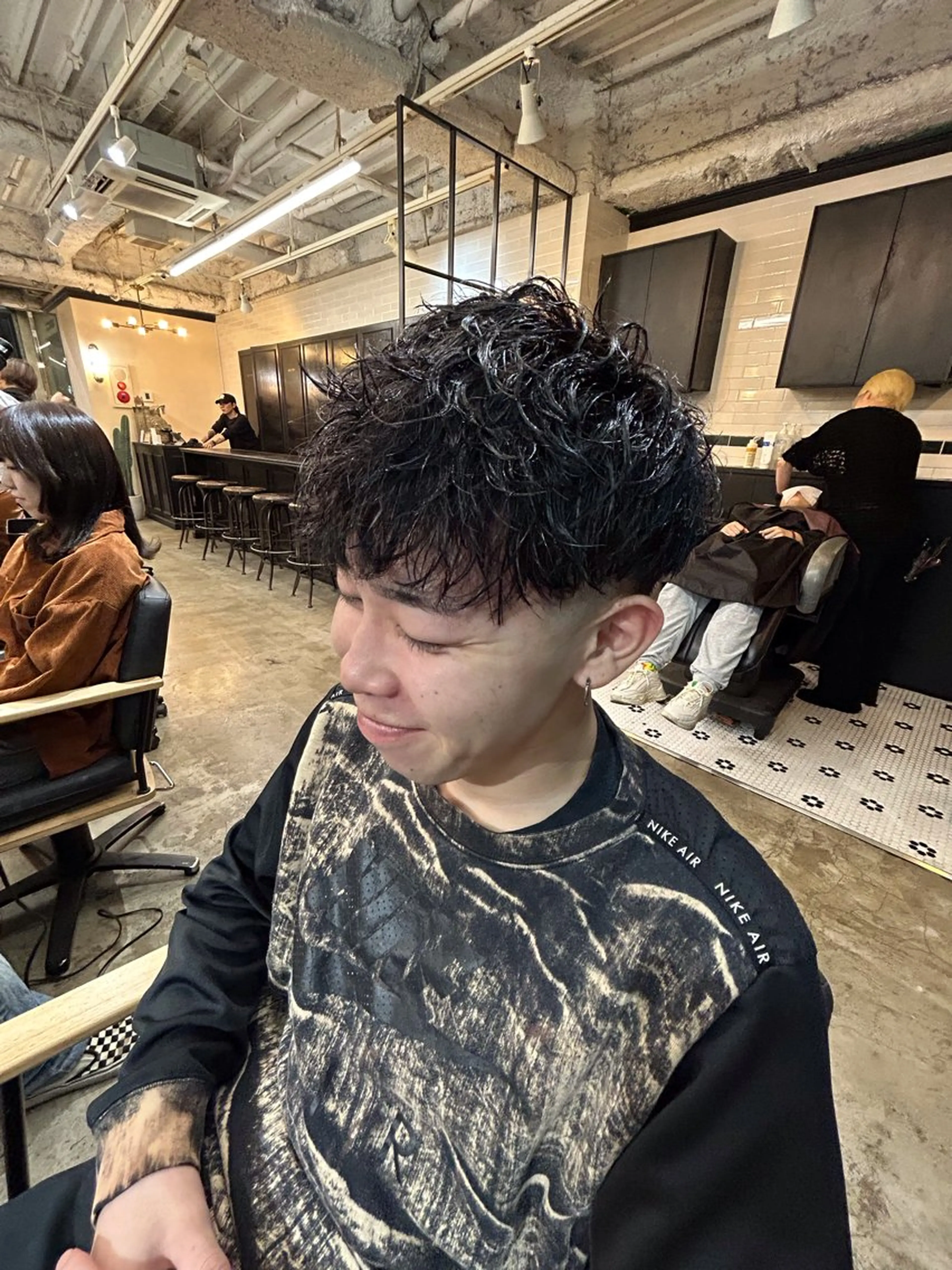 ショート パーマ メンズ カット ヘアカラー トリートメント lana hair 新宿/髪質改善のヘアスタイル