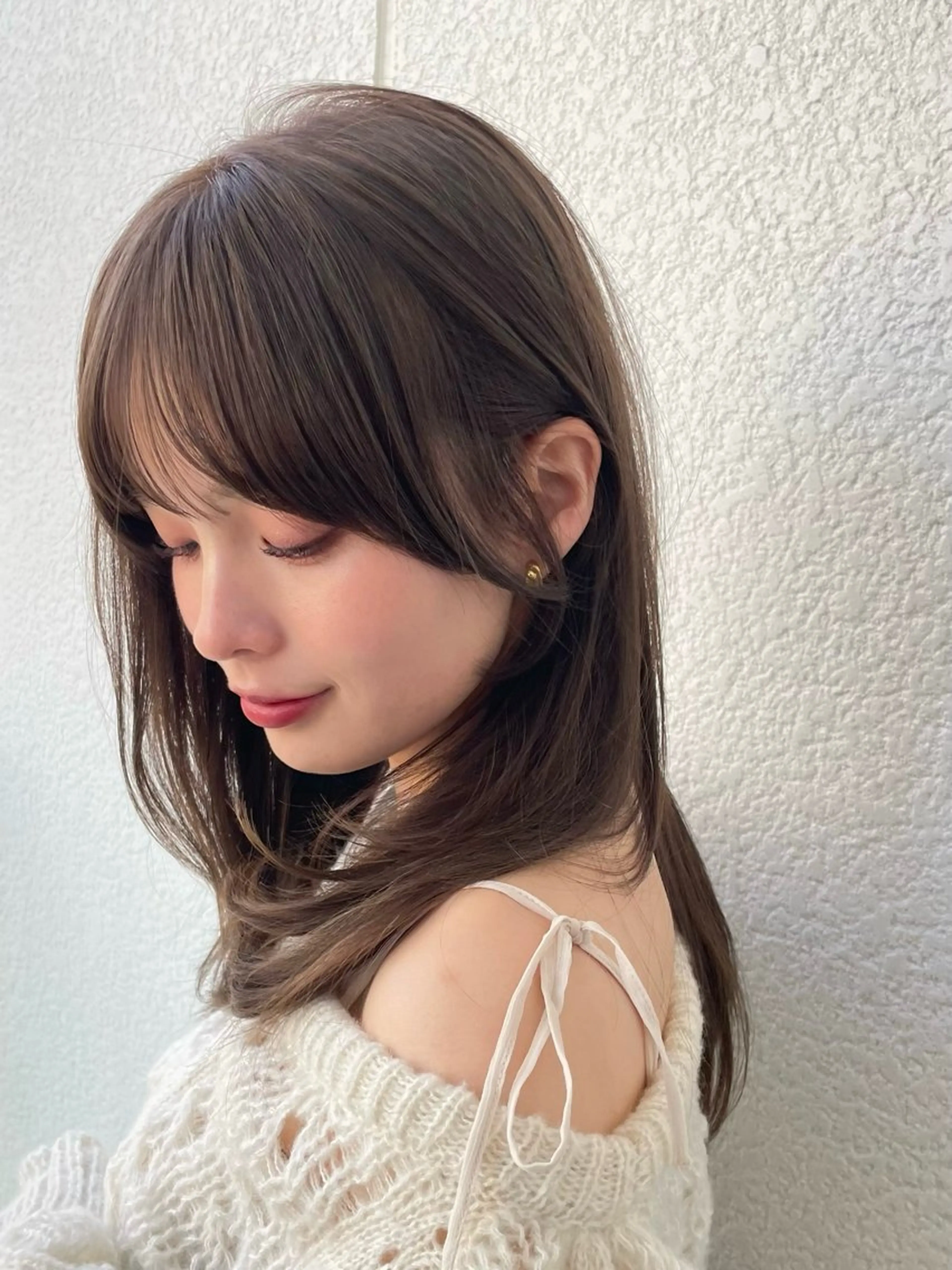 ミディアム 透明感カラー/ レイヤー🪽千優のヘアスタイル