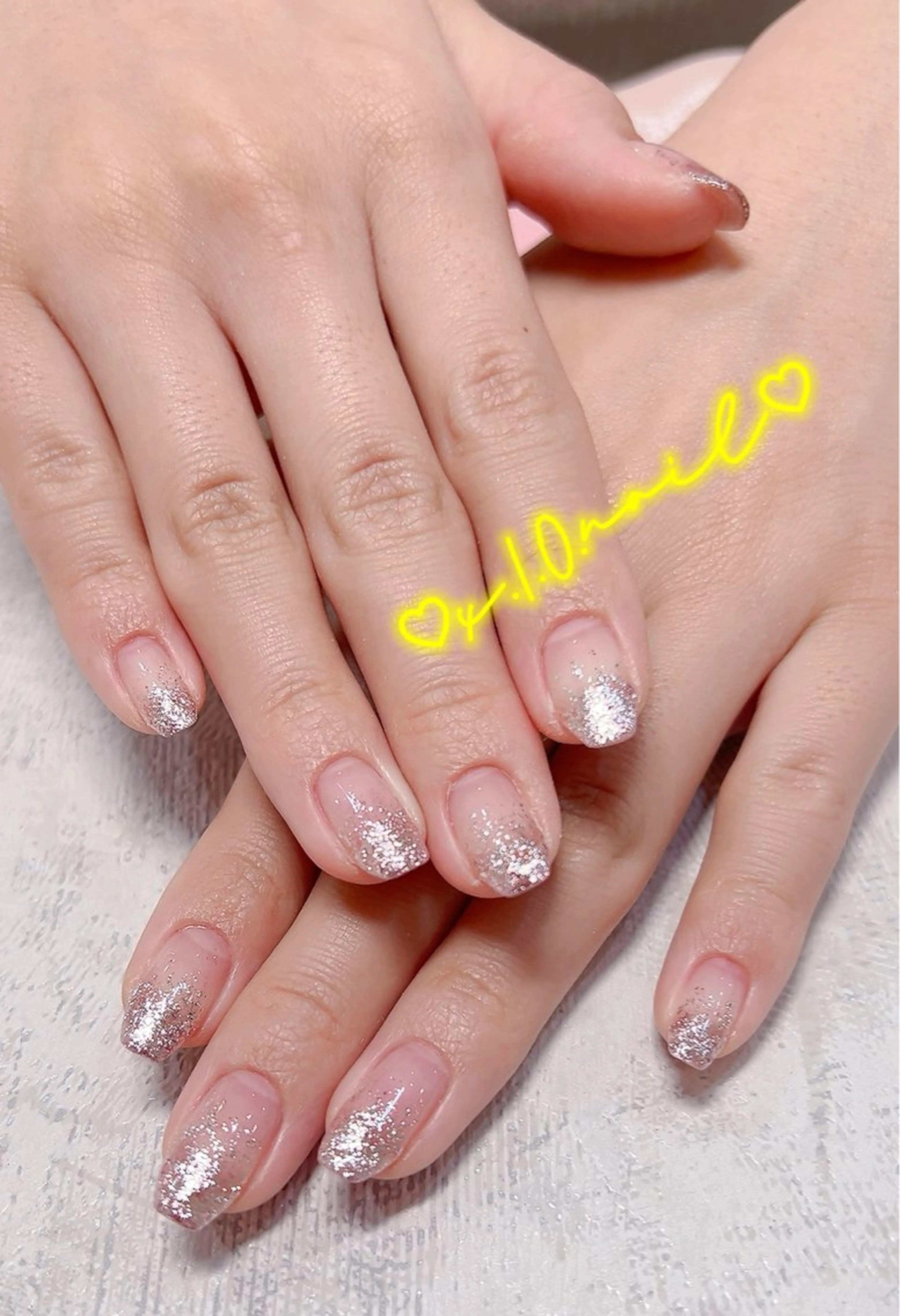 ネイル グラデーション ラメ(グリッター) ラメグラデーション ハンドネイル x.1.0.nail ♡Cのネイルデザイン