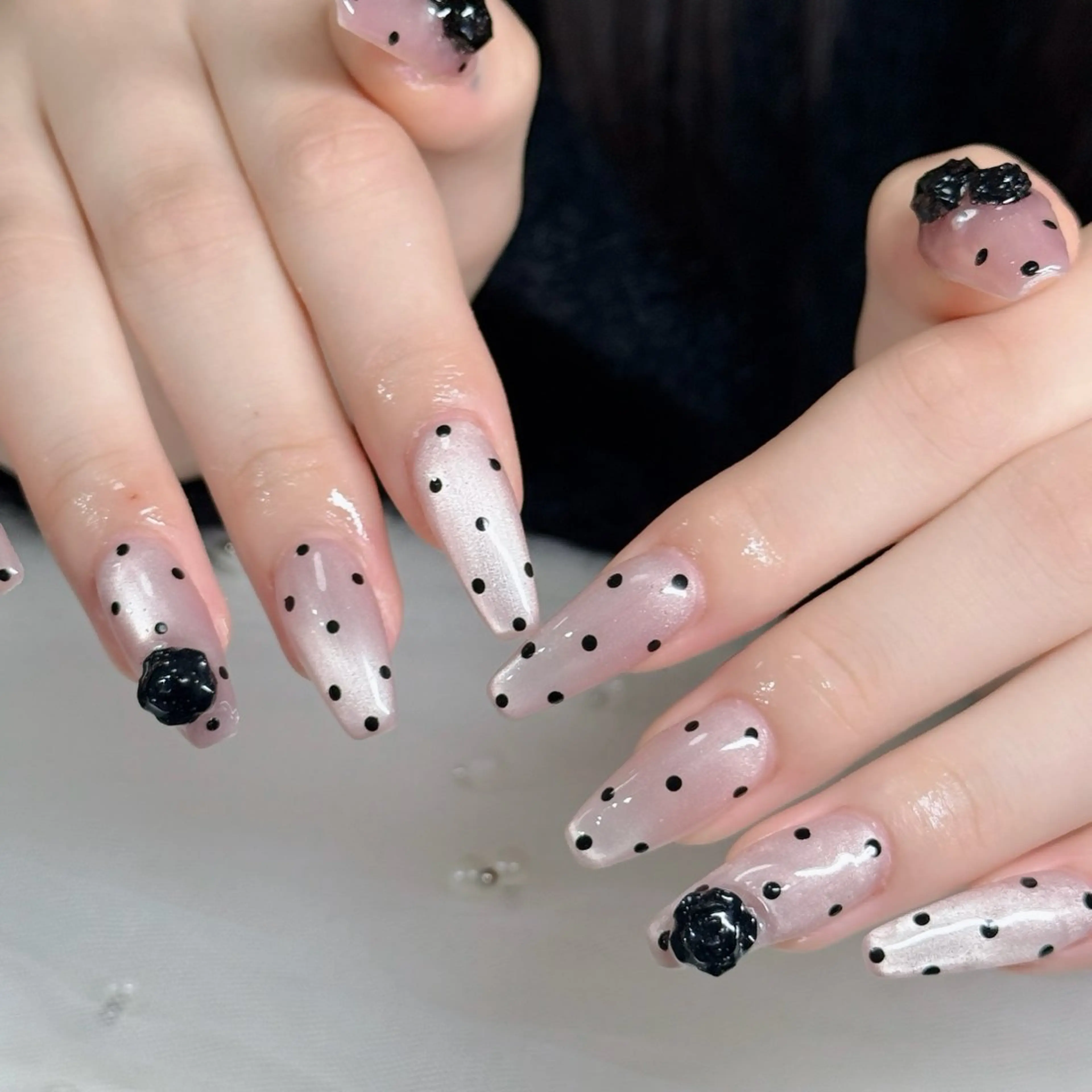 ネイル べっ甲ネイル チークネイル フラッシュネイル フラワーネイル フットネイル ハンドネイル Hani Nail Salonのネイルデザイン