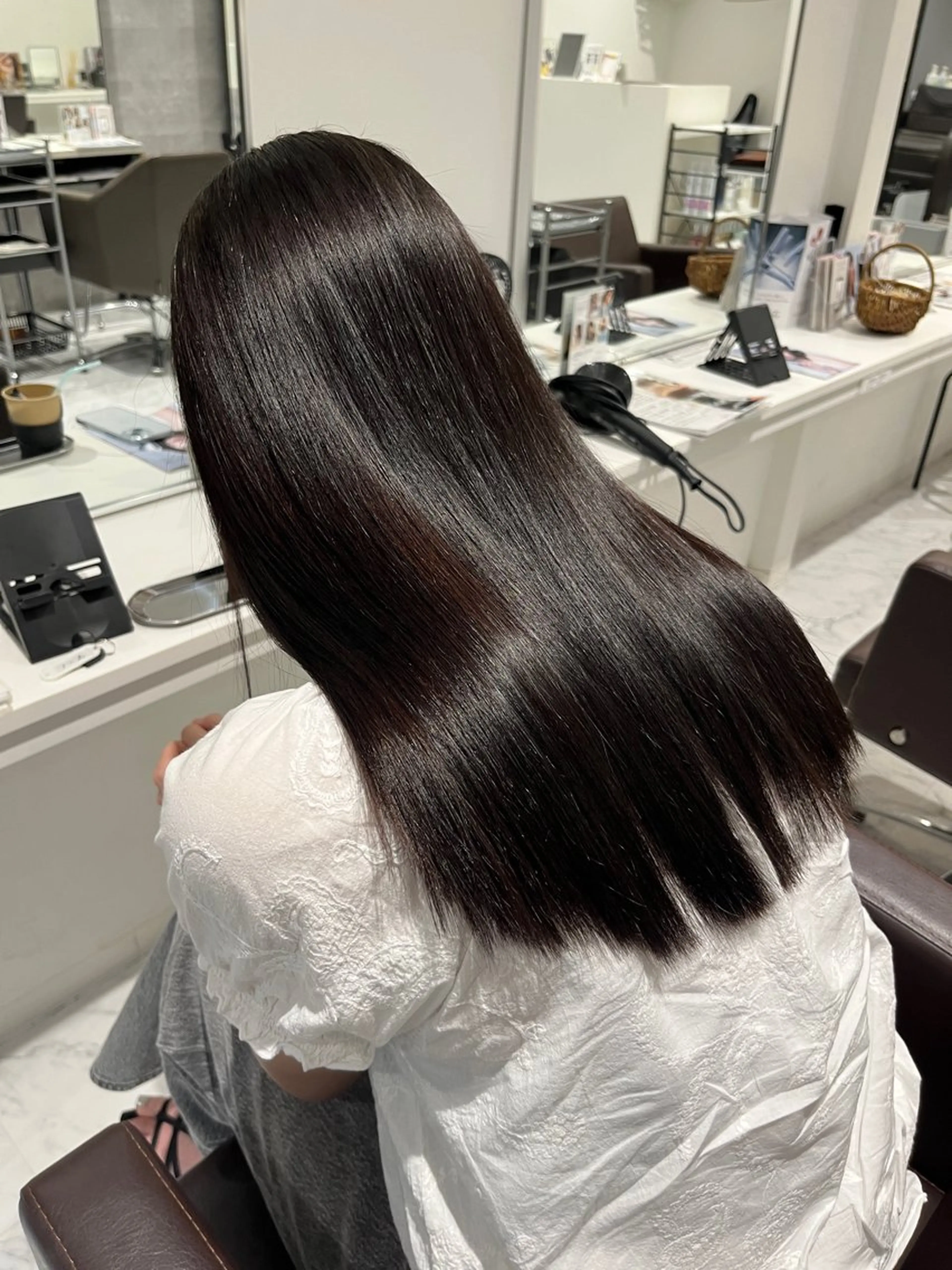 セミロング カラー パーマ カット 縮毛矯正 Grow by NYNY 坂本 理輝のヘアスタイル