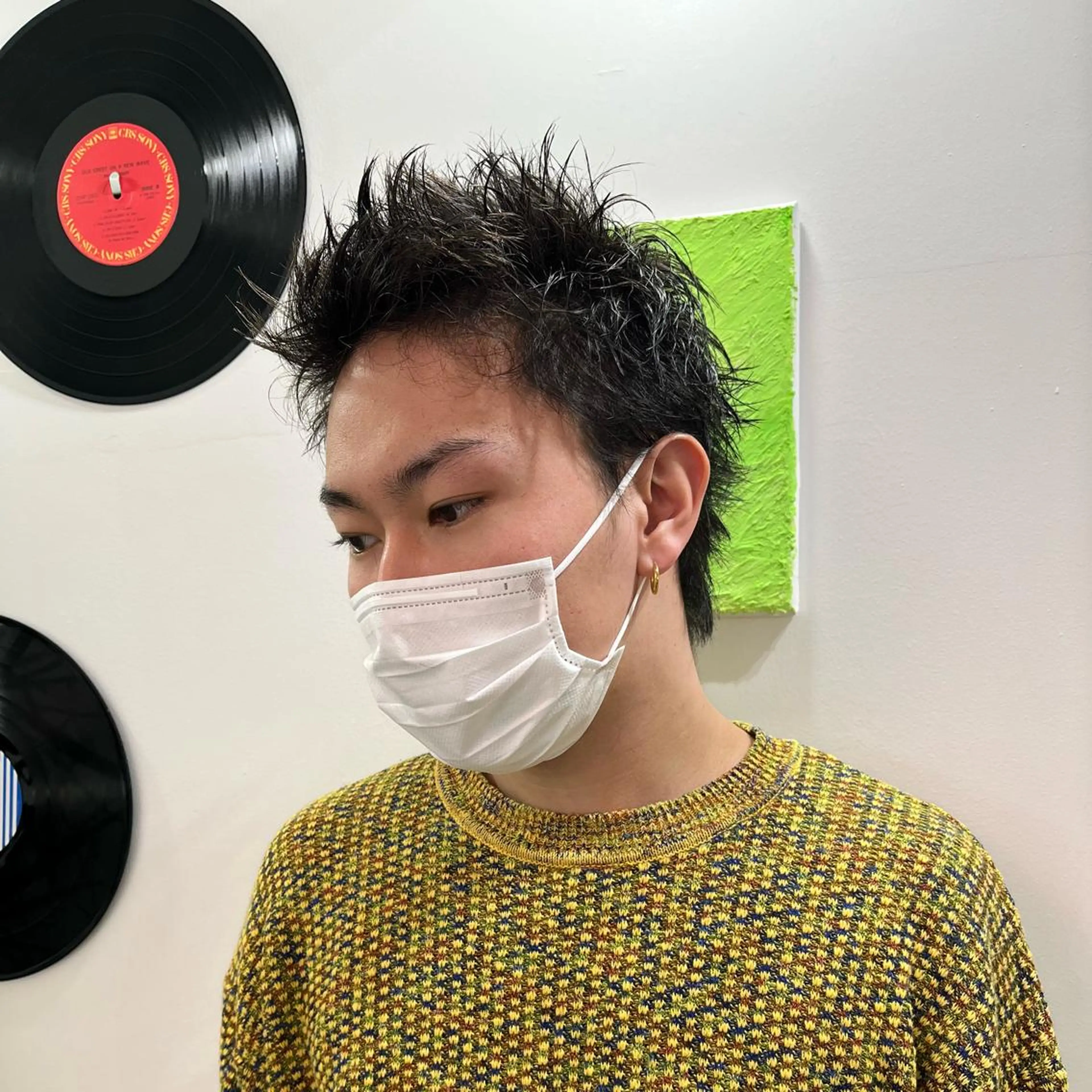 ショート ヘアアレンジ メンズ カット トリートメント ハイトーン/レイヤー ハッシュカット/牧原のヘアスタイル