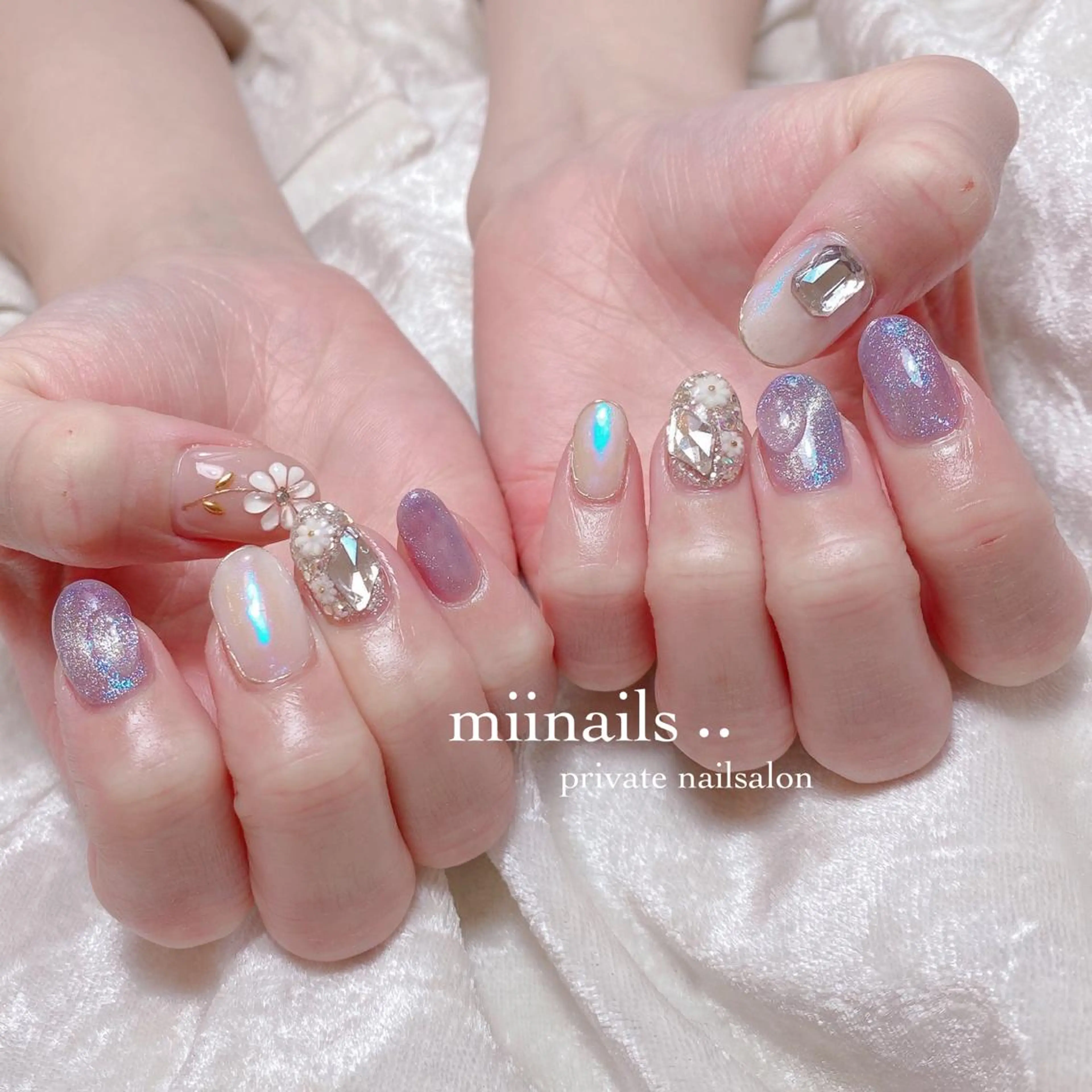 ネイル 韓国ネイル ワンホンネイル ハンドネイル nailsalon miinailsのネイルデザイン