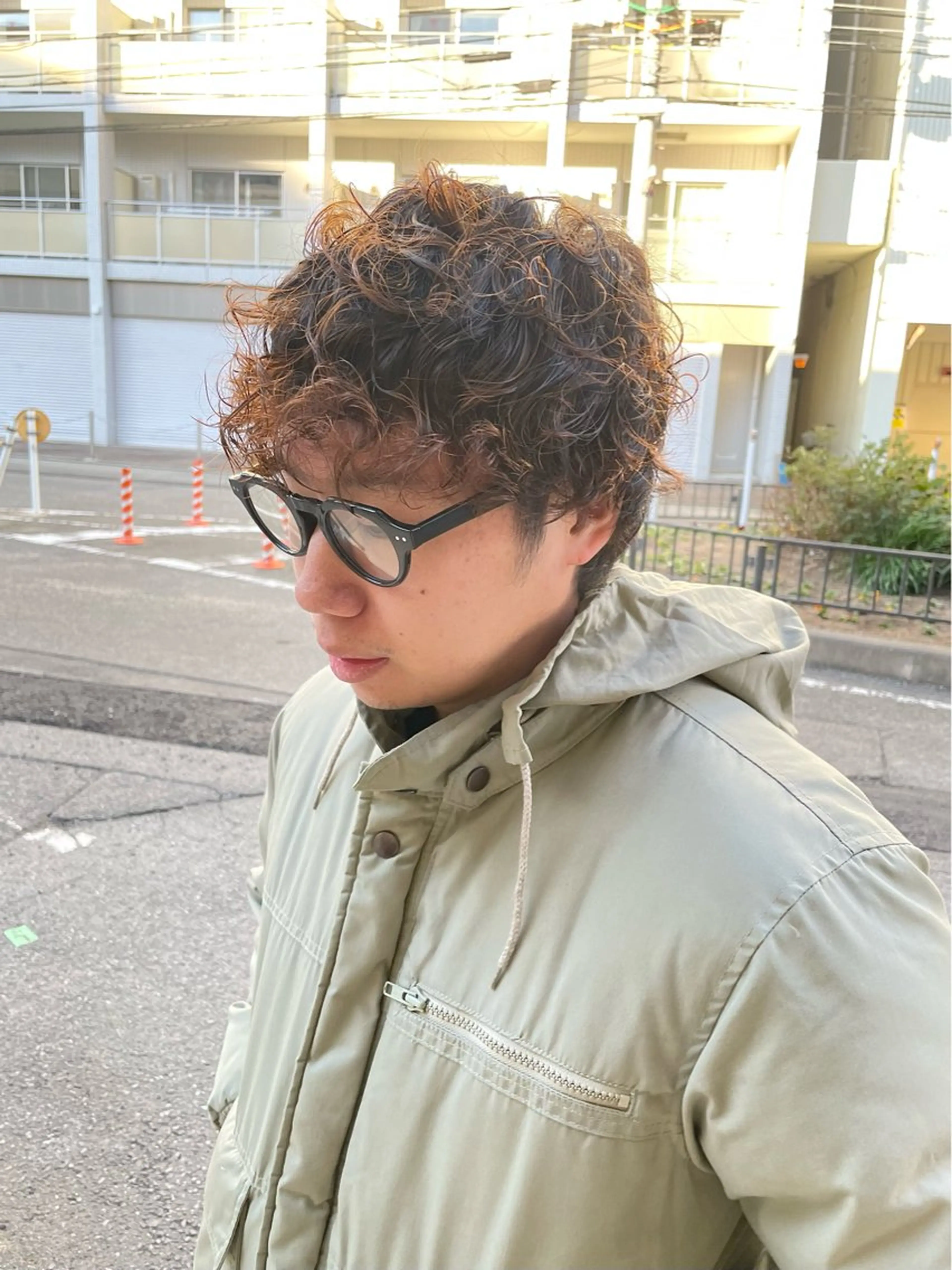 パーマ メンズ カット パーマ すみとも るなのヘアスタイル