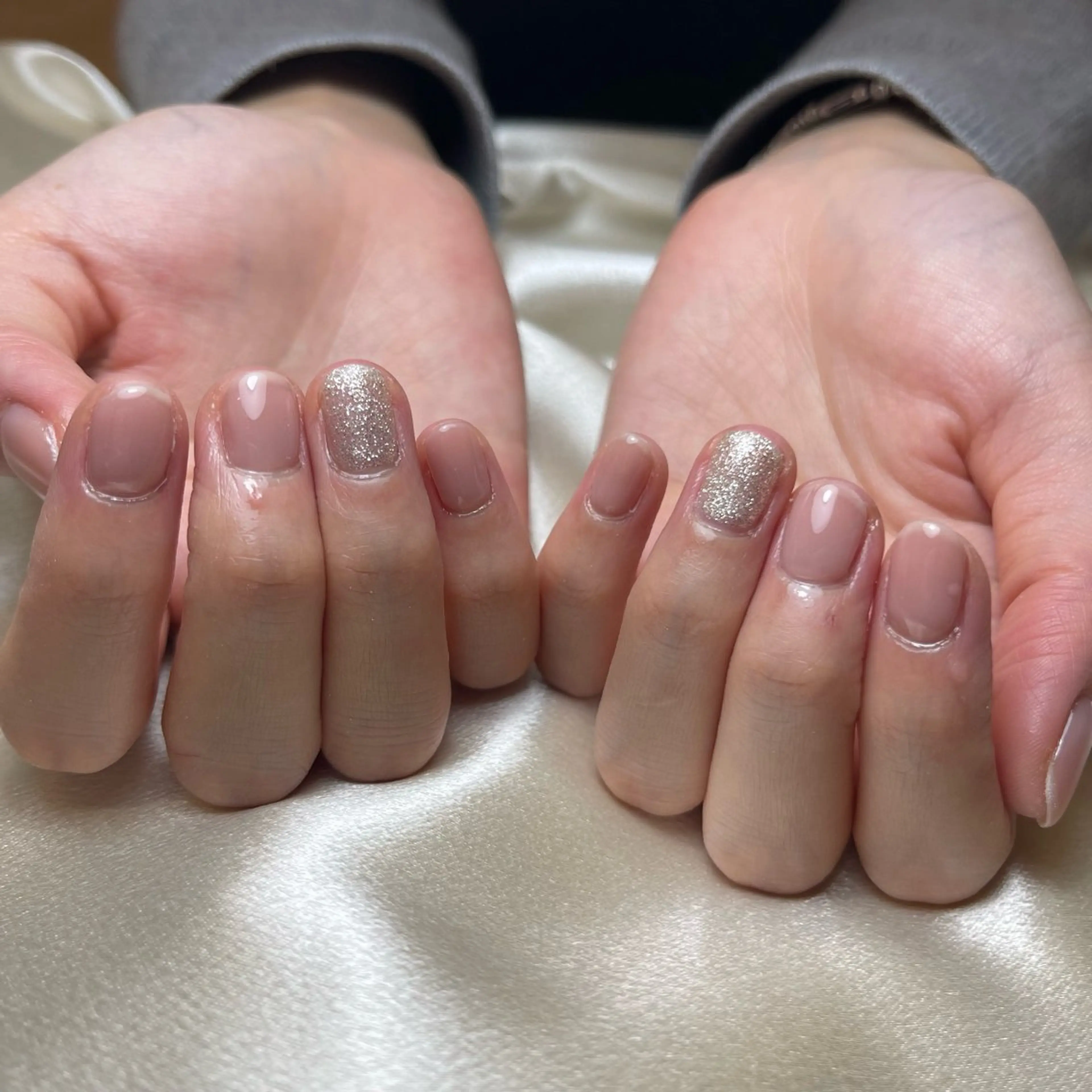 ネイル ワンカラーネイル 🧁fein. nana🩵のネイルデザイン