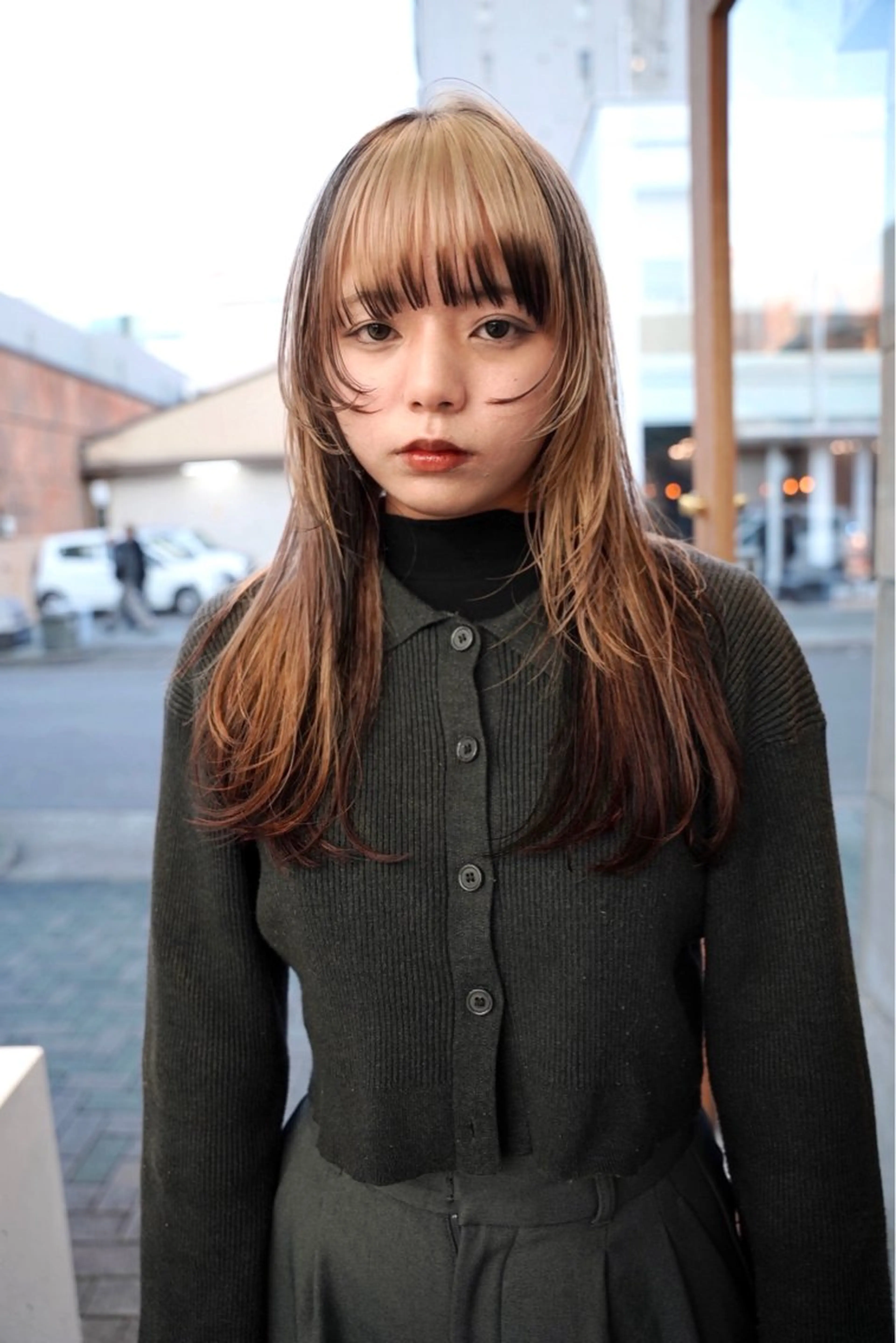 セミロング カラー ブリーチ ブラウンカラー デザインカラー カット ヘアカラー トリートメント デザイン/レイヤー Kaito🐩/栄のヘアスタイル