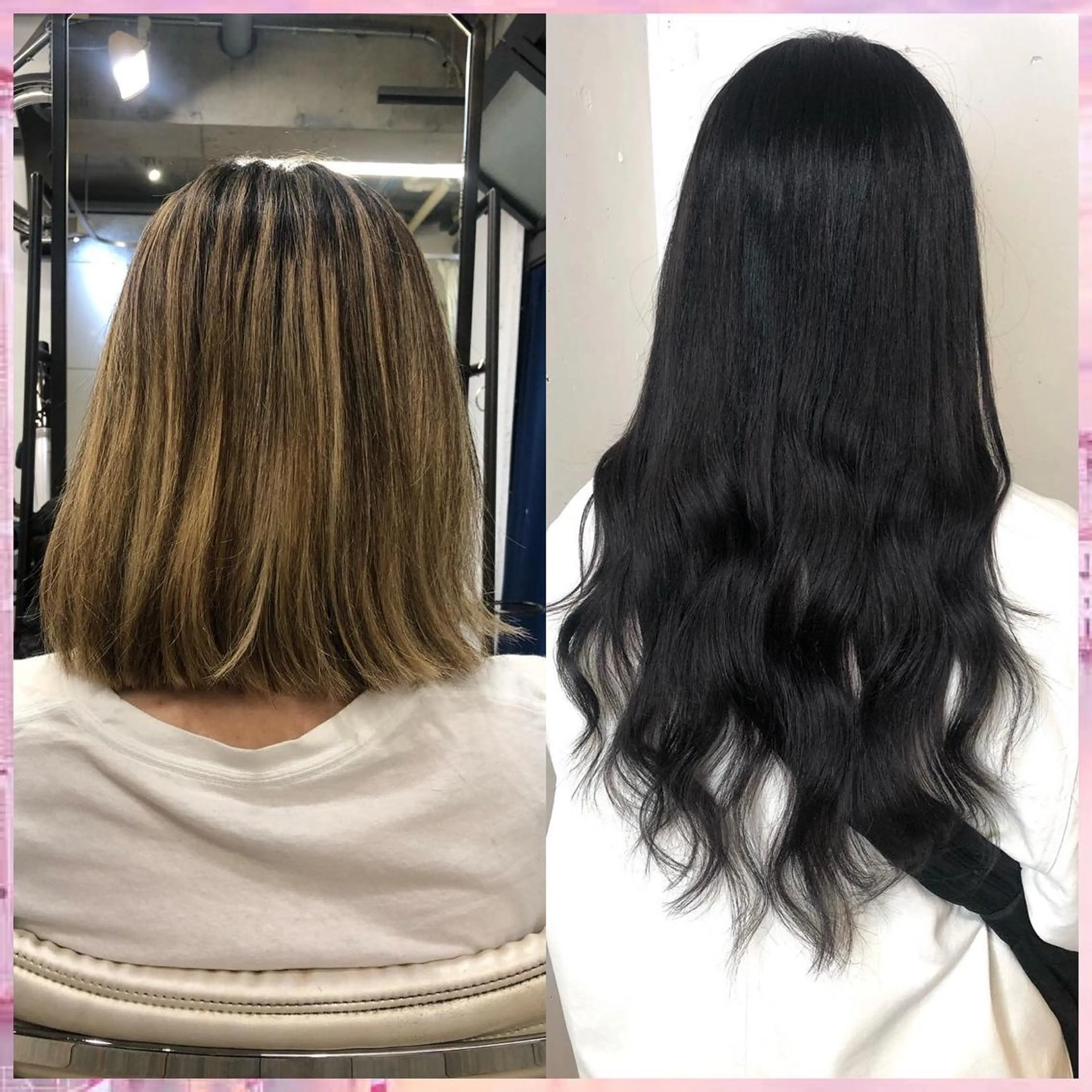 ロング カラー ヘアアレンジ シールエクステ エクステ ロング カット ヘアカラー トリートメント エクステ ヘアセット 八巻 晴香のヘアスタイル