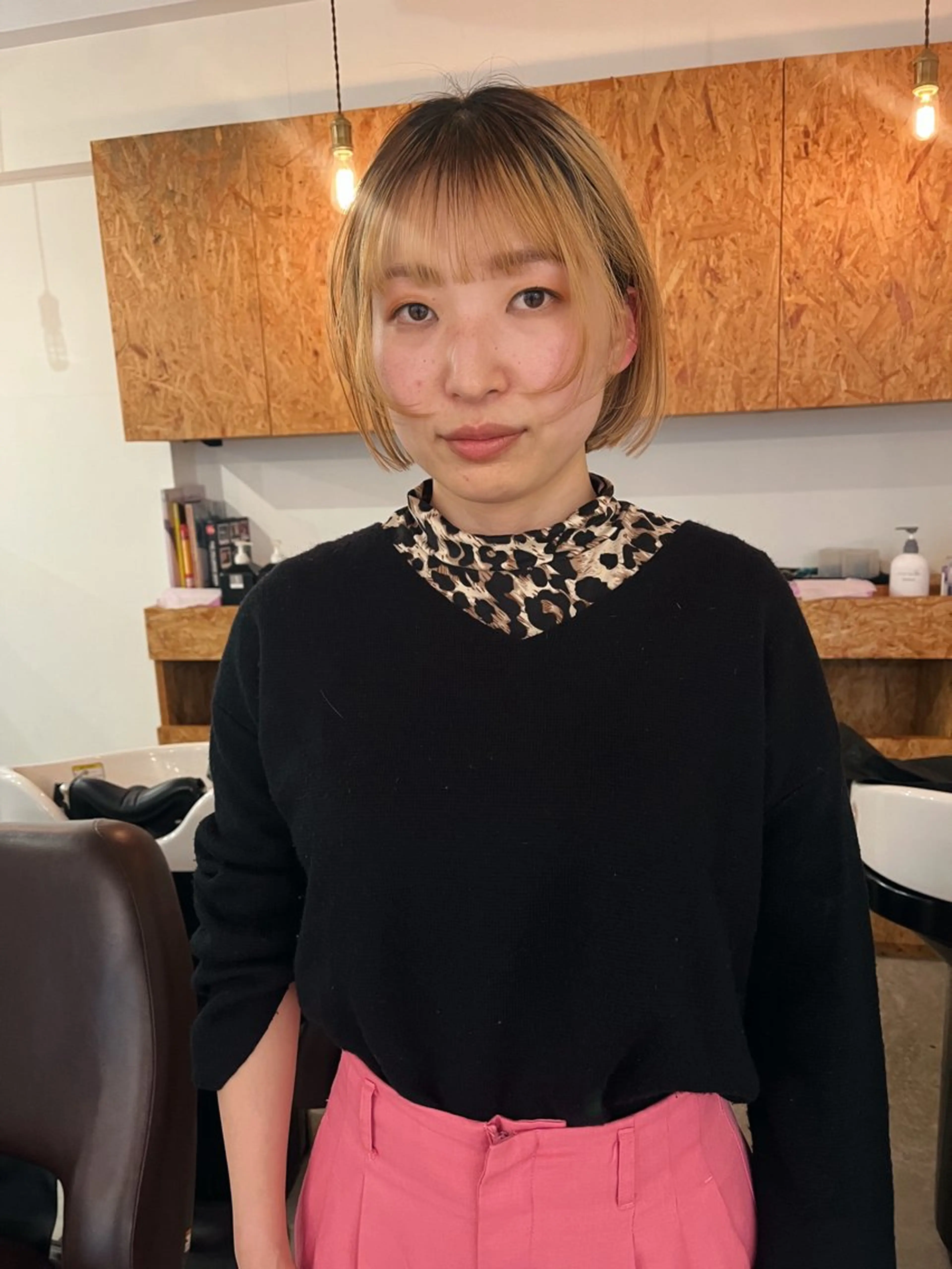 ショート ボブ レイヤーカット 暖色/パーマ 🌼クニトウメイのヘアスタイル