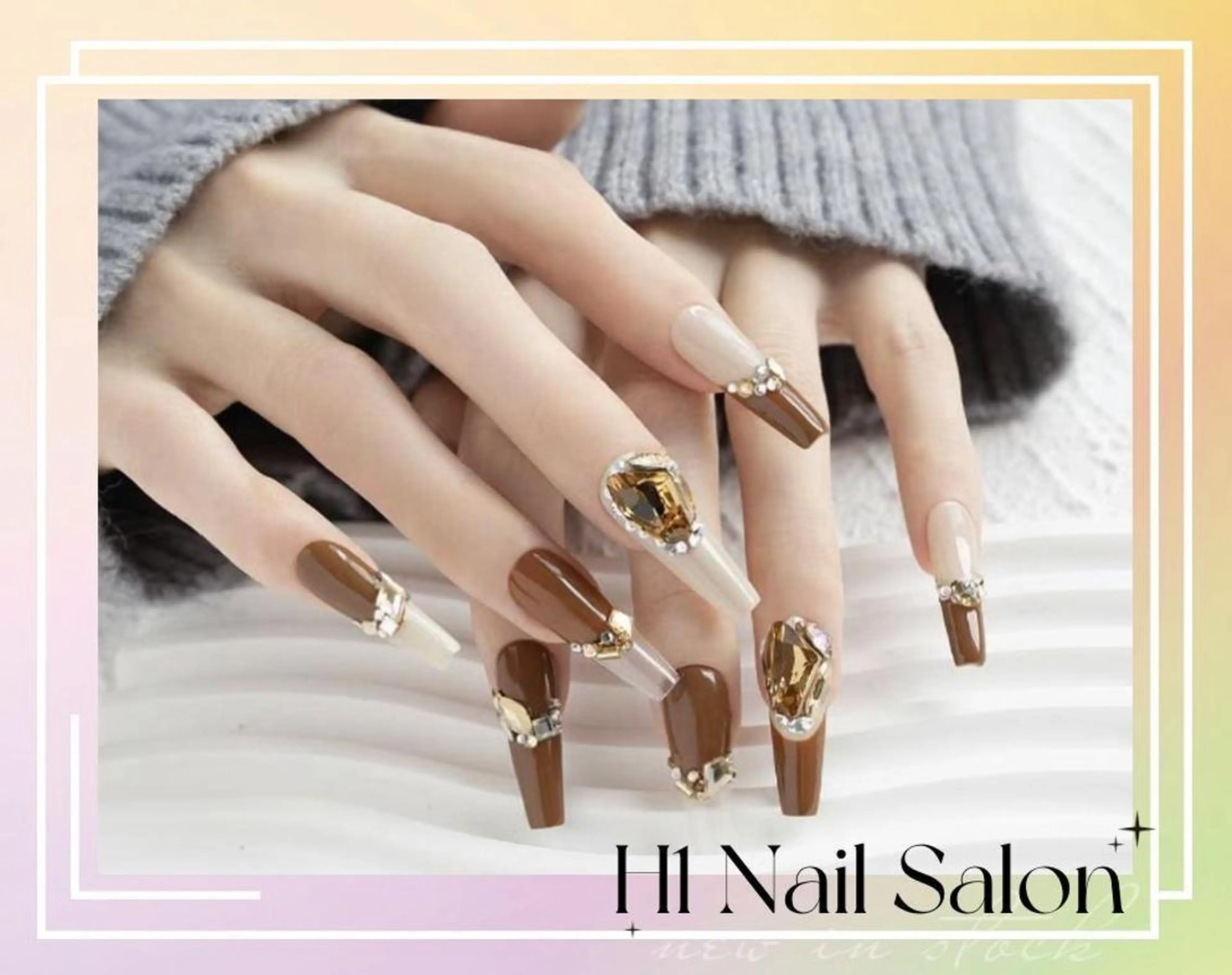 ロング ハンドネイル H1 ネイル サロンのネイルデザイン
