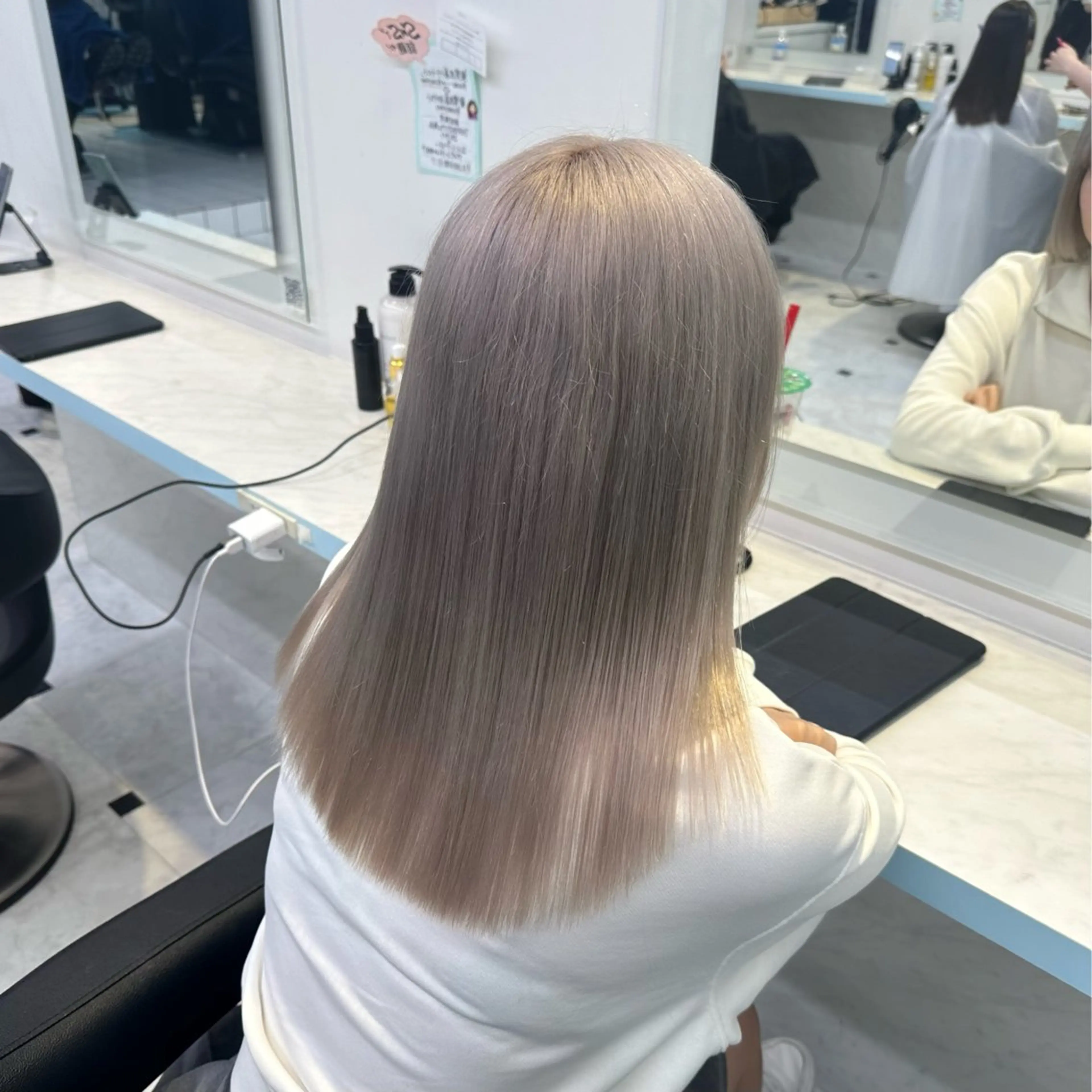 セミロング カラー ヘアカラー トリートメント ヘッドスパ ヘアセット 暖色🩷透明感カラー ♡Maika♡のヘアスタイル