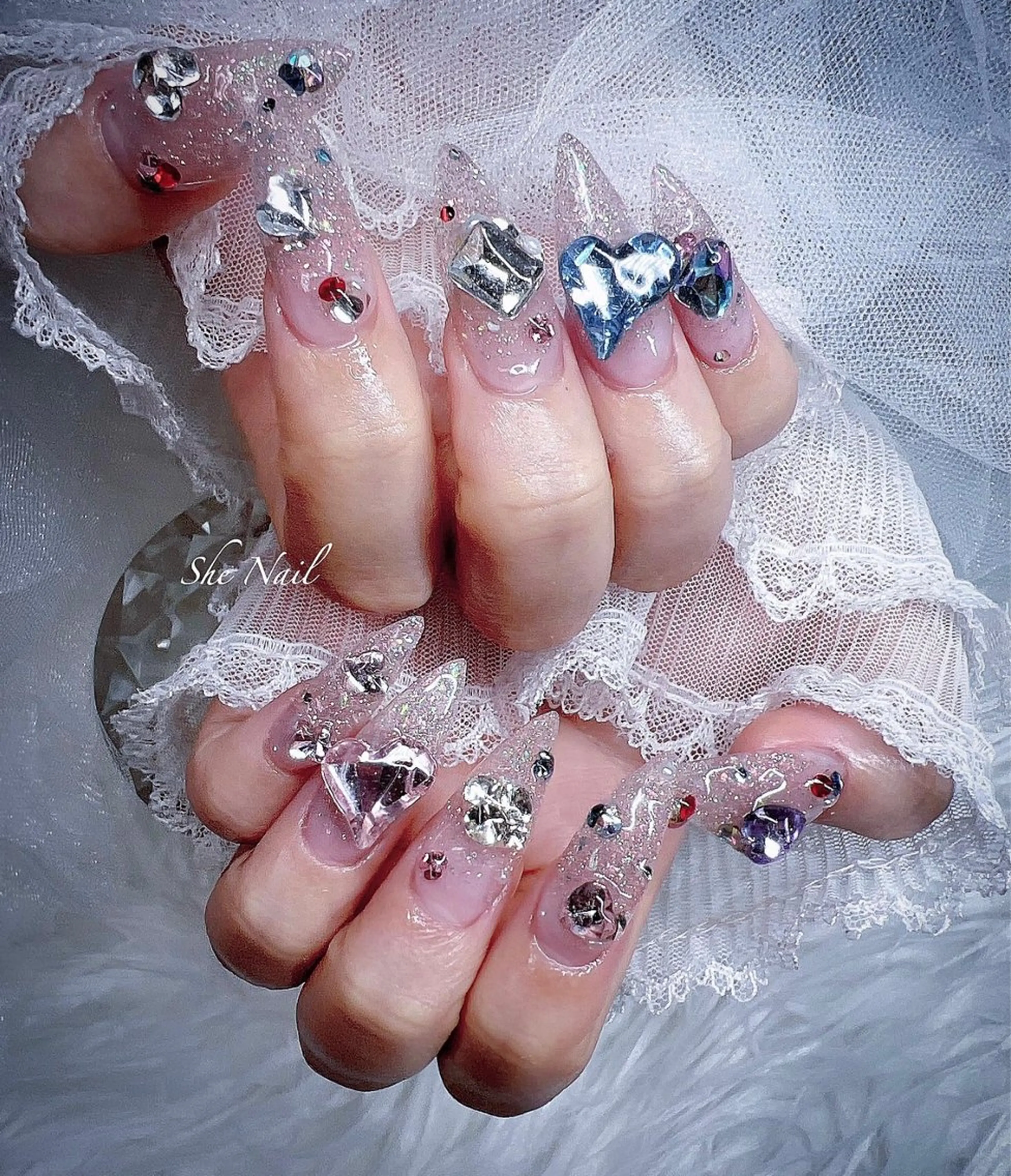 ネイル チークネイル 長さ出し マグネットネイル 持ち込み ワンカラーネイル ハンドネイル She   Nail所属・ISA_ BELLAのネイルデザイン