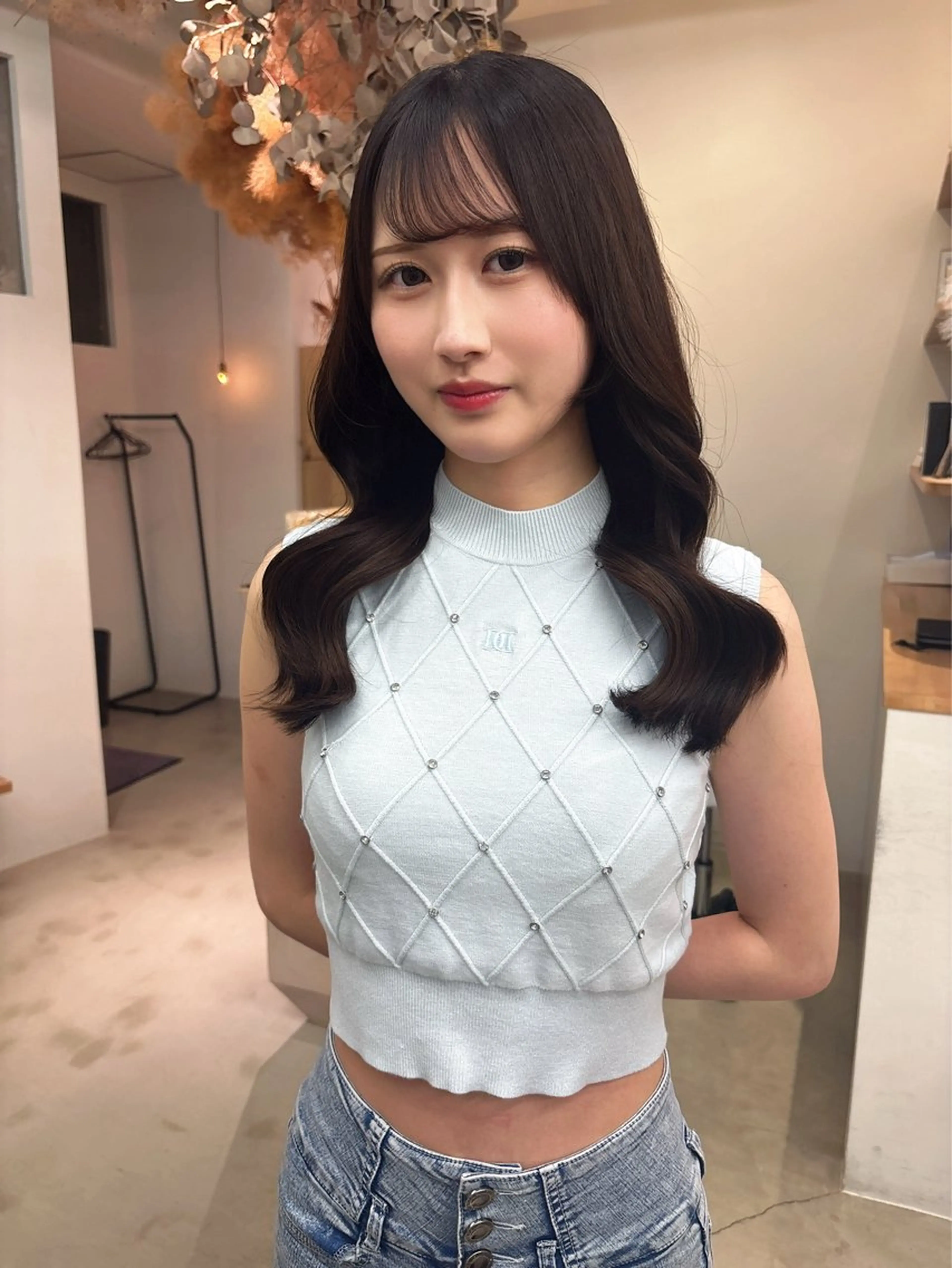 セミロング レイヤーカット ワンホンヘア Vince所属・Vince Saoriのヘアスタイル