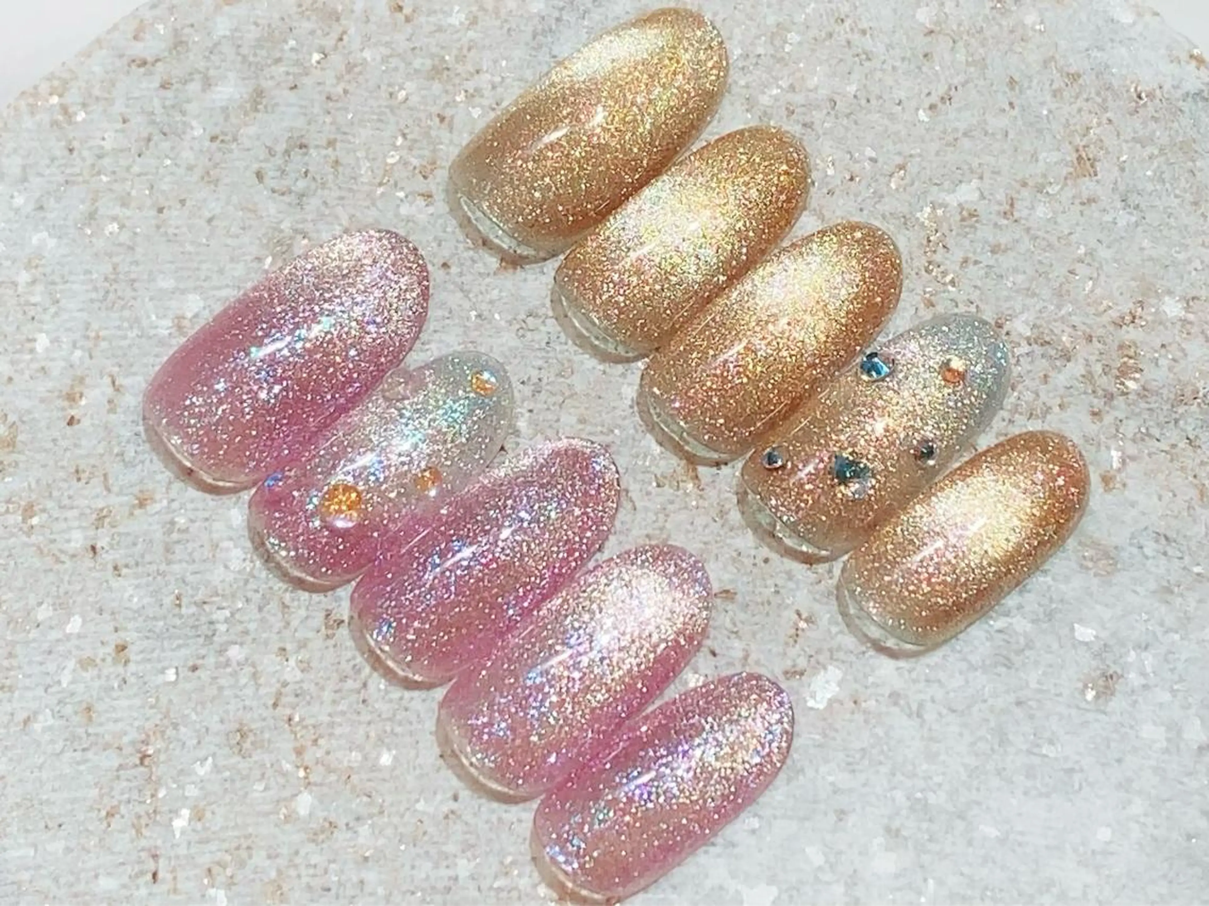 ネイル アートネイル 長さ出し ジェルネイル ハードジェル パラジェル プライベートサロン Rのネイルデザイン