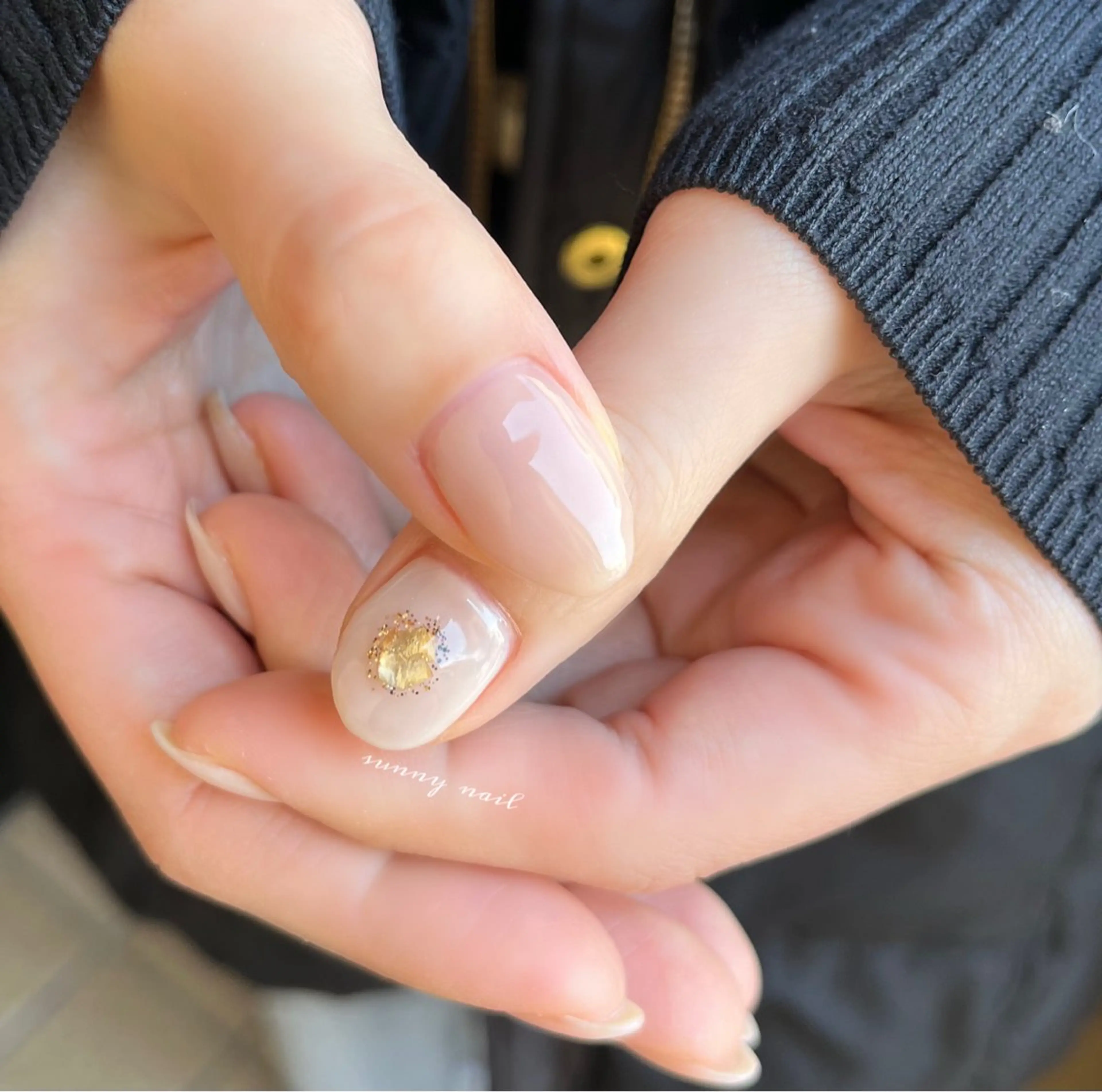 ネイル ジェルネイル ミラーネイル ニュアンスネイル パラジェル シンプルネイル sunny nailのネイルデザイン