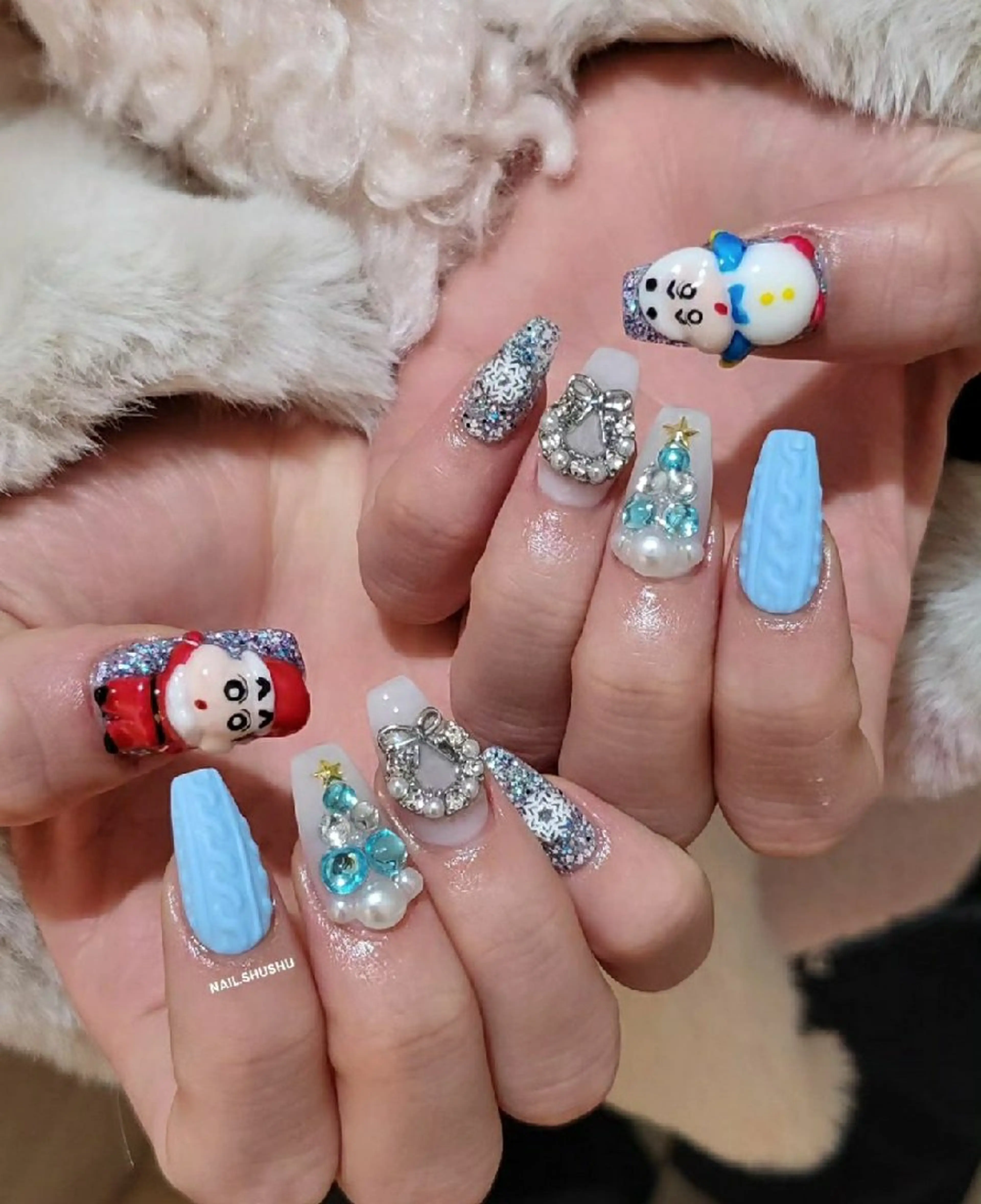 ネイル 持ち込み ニュアンスネイル ワンカラーネイル シンプルネイル 冬ネイル ハンドネイル 3dパーツ/流行り 👧shushu❤️のネイルデザイン