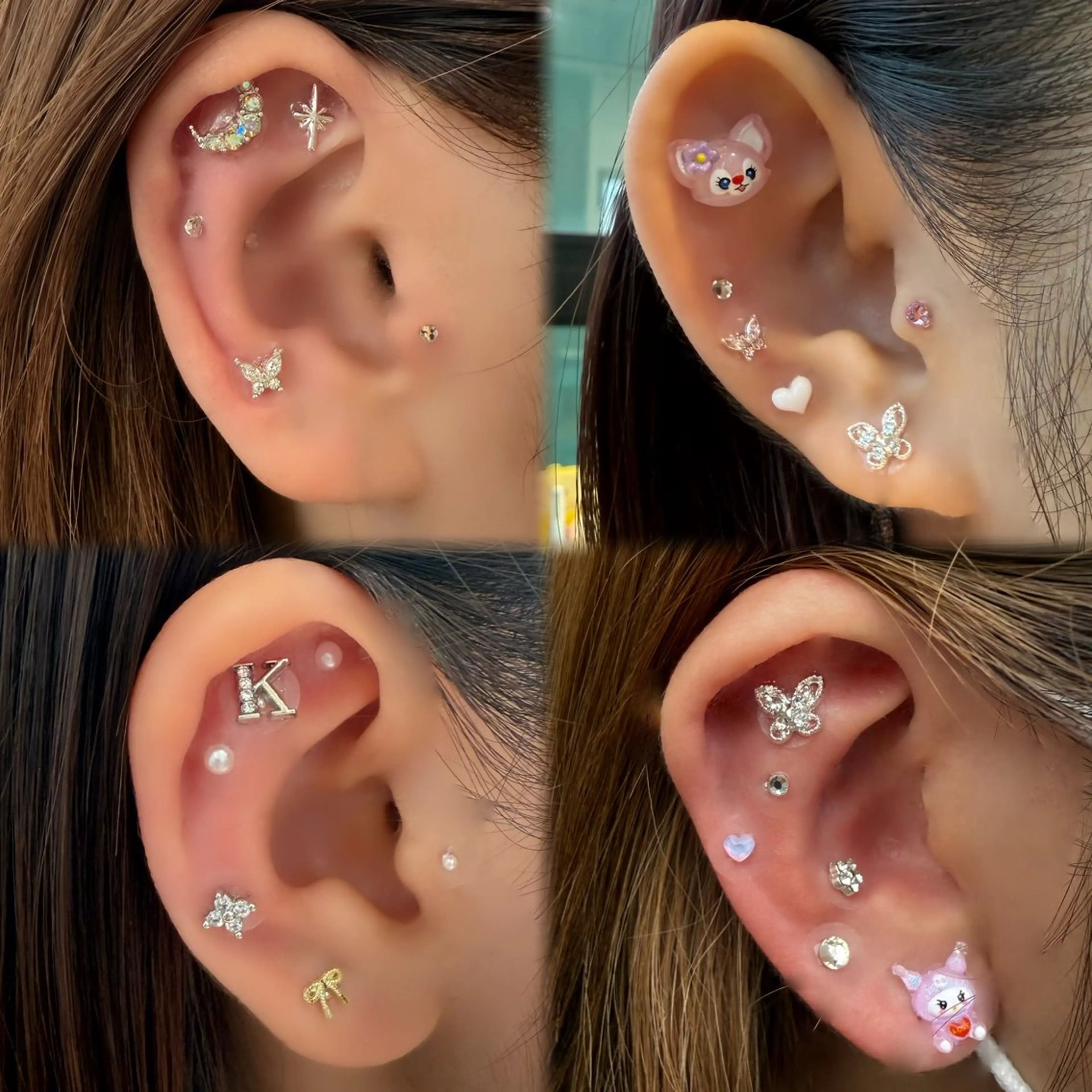 人気No.2🥈耳つぼジュエリー👂🏻💎 12粒(片耳6粒)の写真