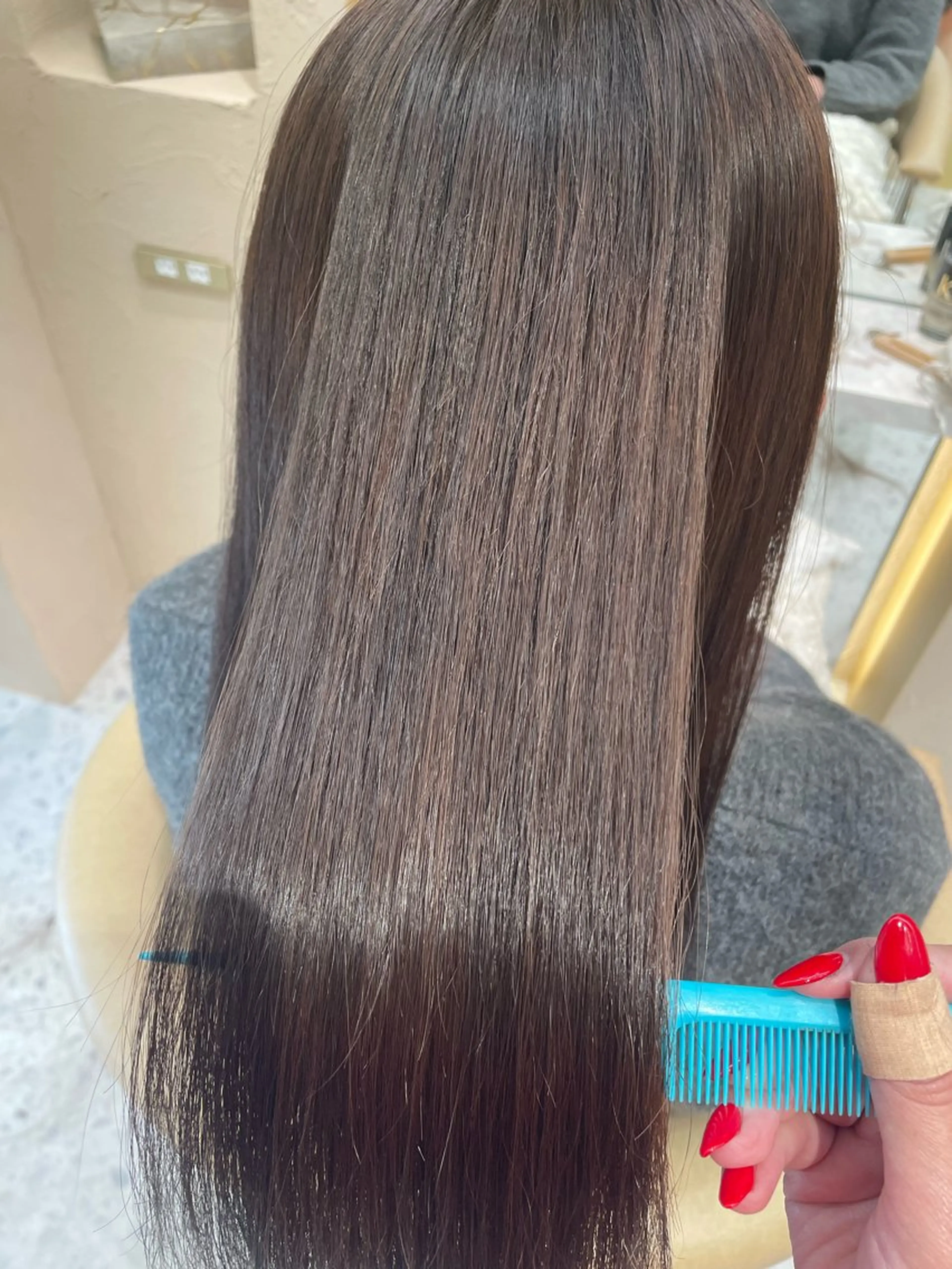 ロング カラー カット ヘアカラー 縮毛矯正 トリートメント 韓国ヘア/髪質改善 /Harunaのヘアスタイル