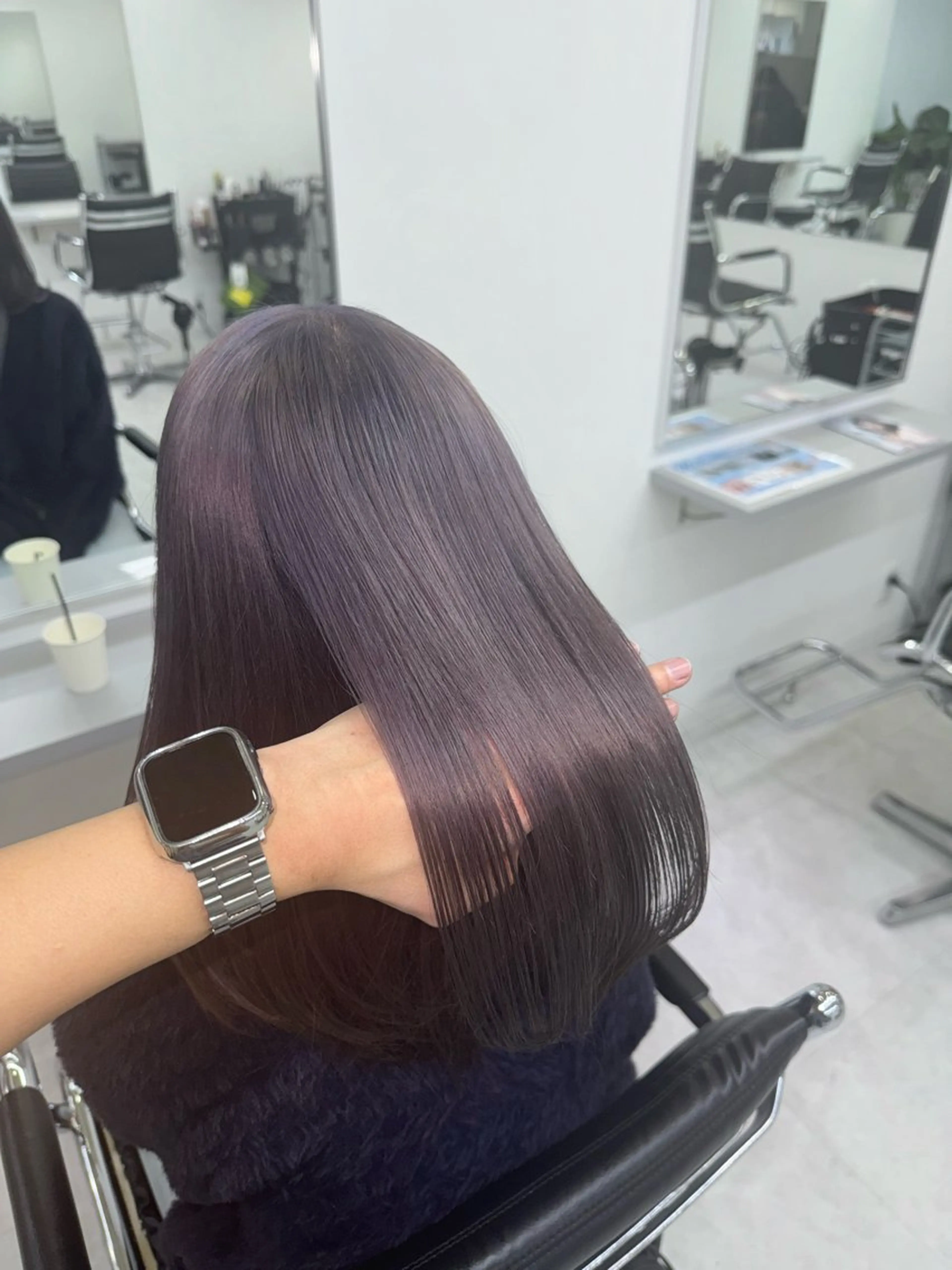 セミロング カラー 韓国ヘア🇰🇷 /艶カラー✨のヘアスタイル