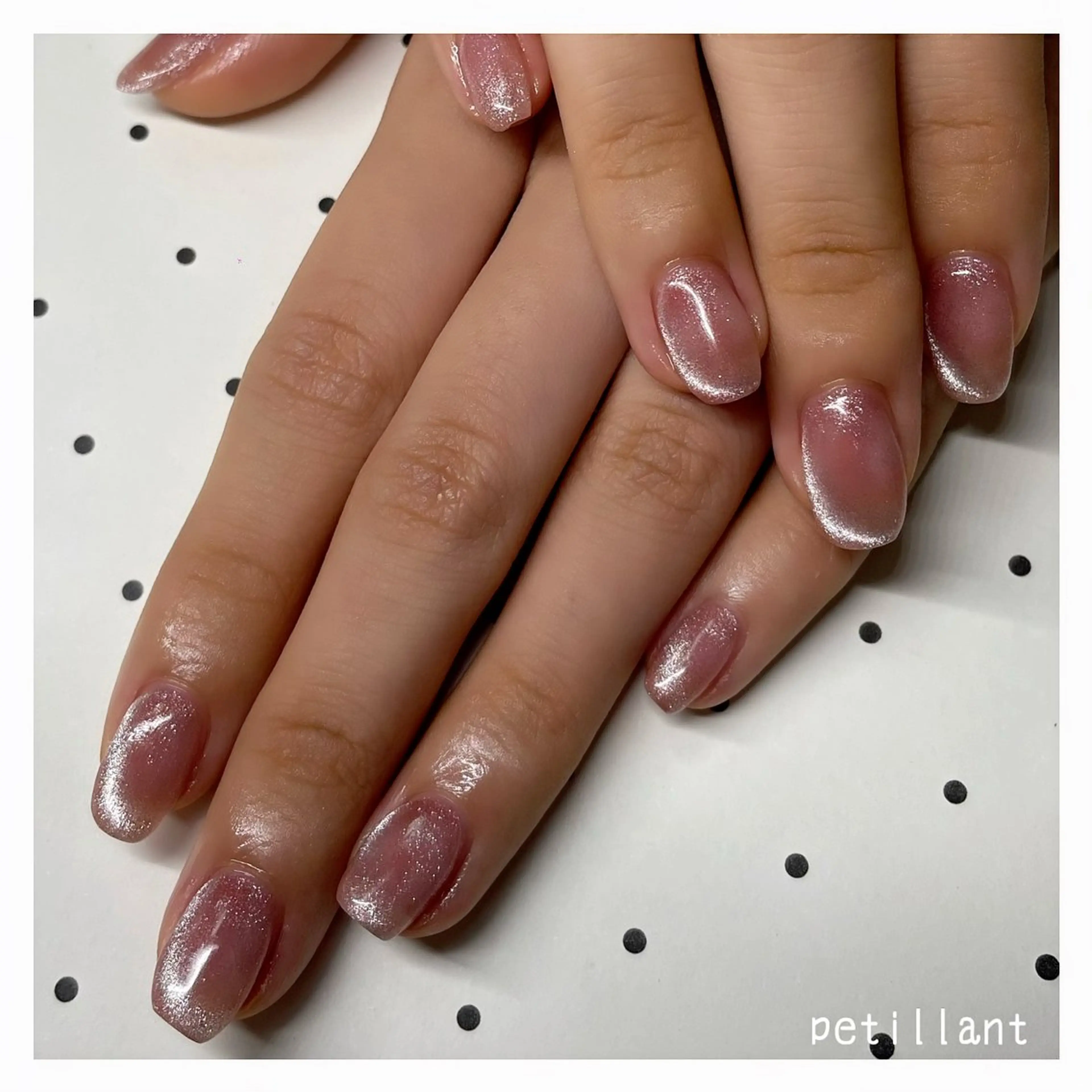 ネイル ジェルネイル マグネットネイル シンプルネイル スクエアネイル petillant所属・nail salon petillantのネイルデザイン