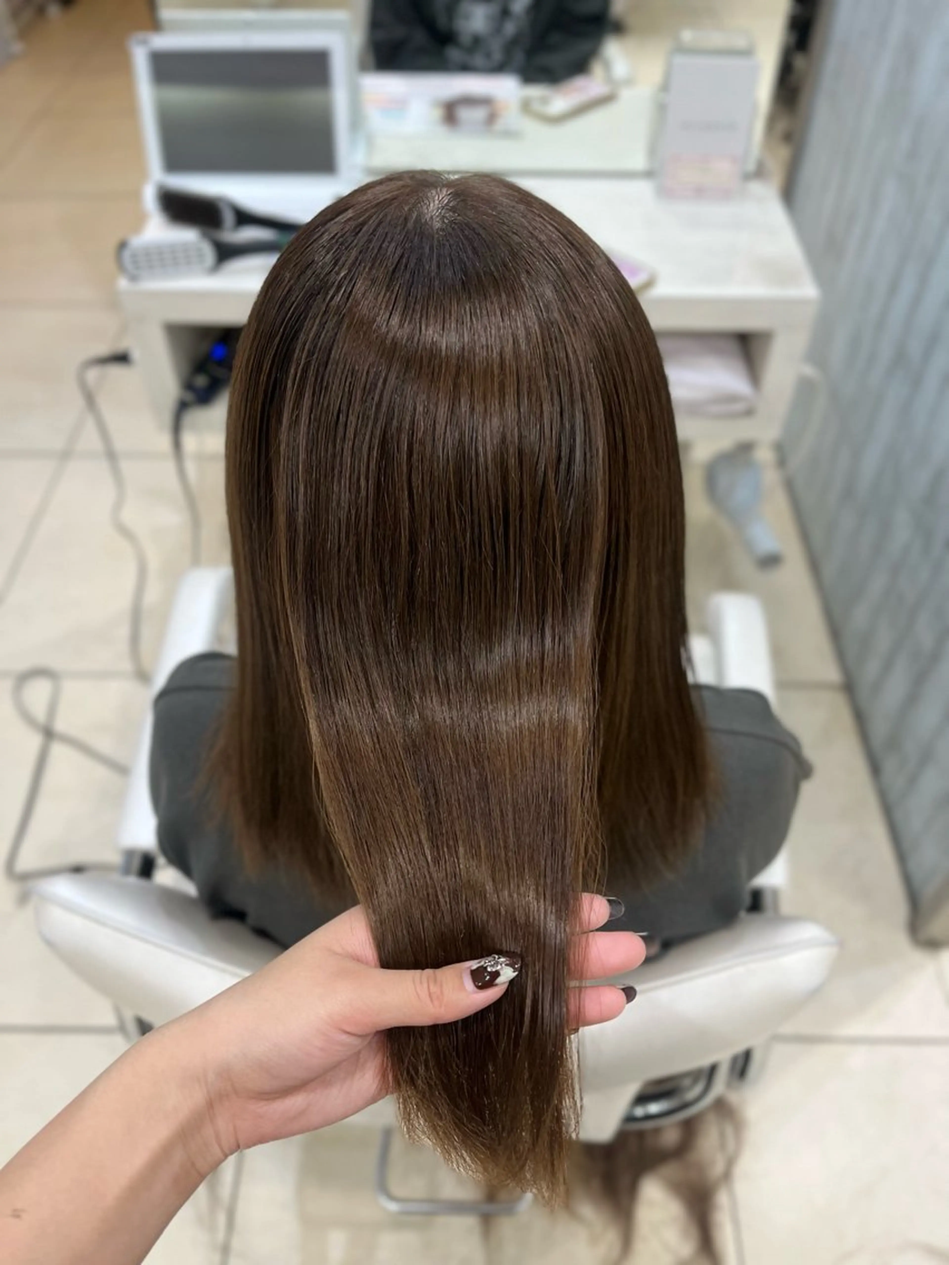 セミロング 【髪質改善カラー】 あむ·. ⟡ 🖤のヘアスタイル