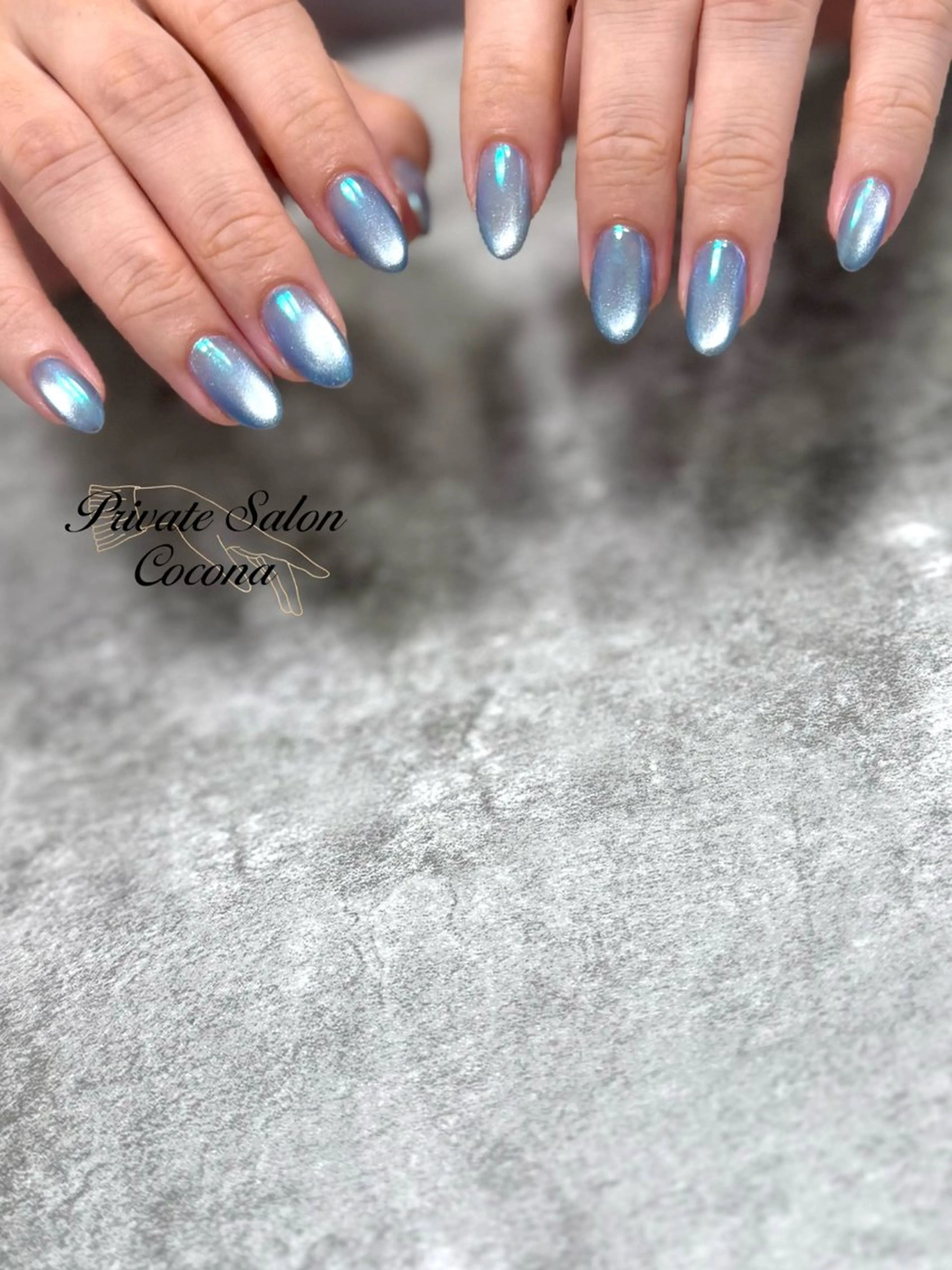 ネイル オーロラネイル マグネットネイル ハンドネイル プライベートサロン nailcoconaのネイルデザイン