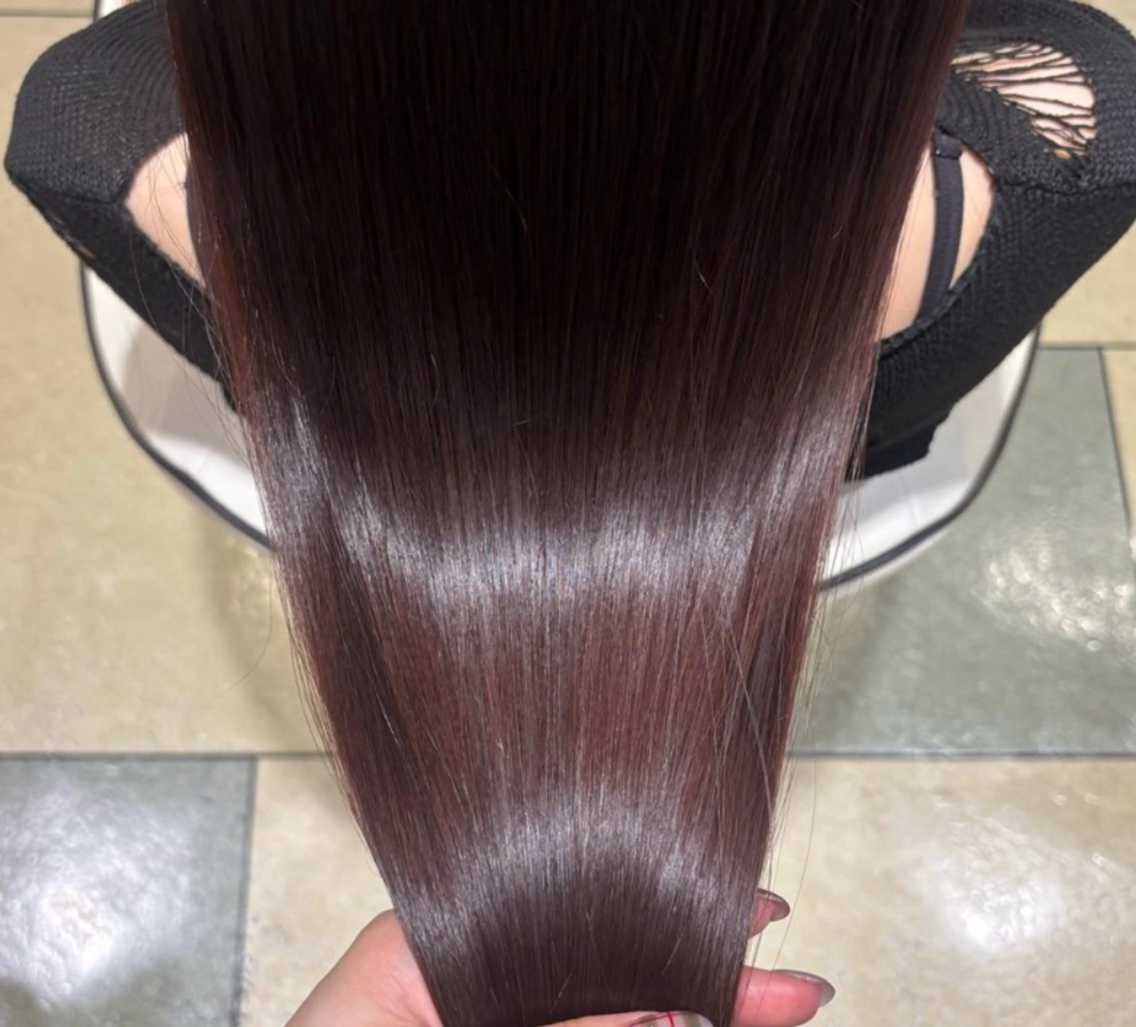 ロング カラー カット ヘアカラー トリートメント 透明感カラー/ くびれヘア/ユウユのヘアスタイル