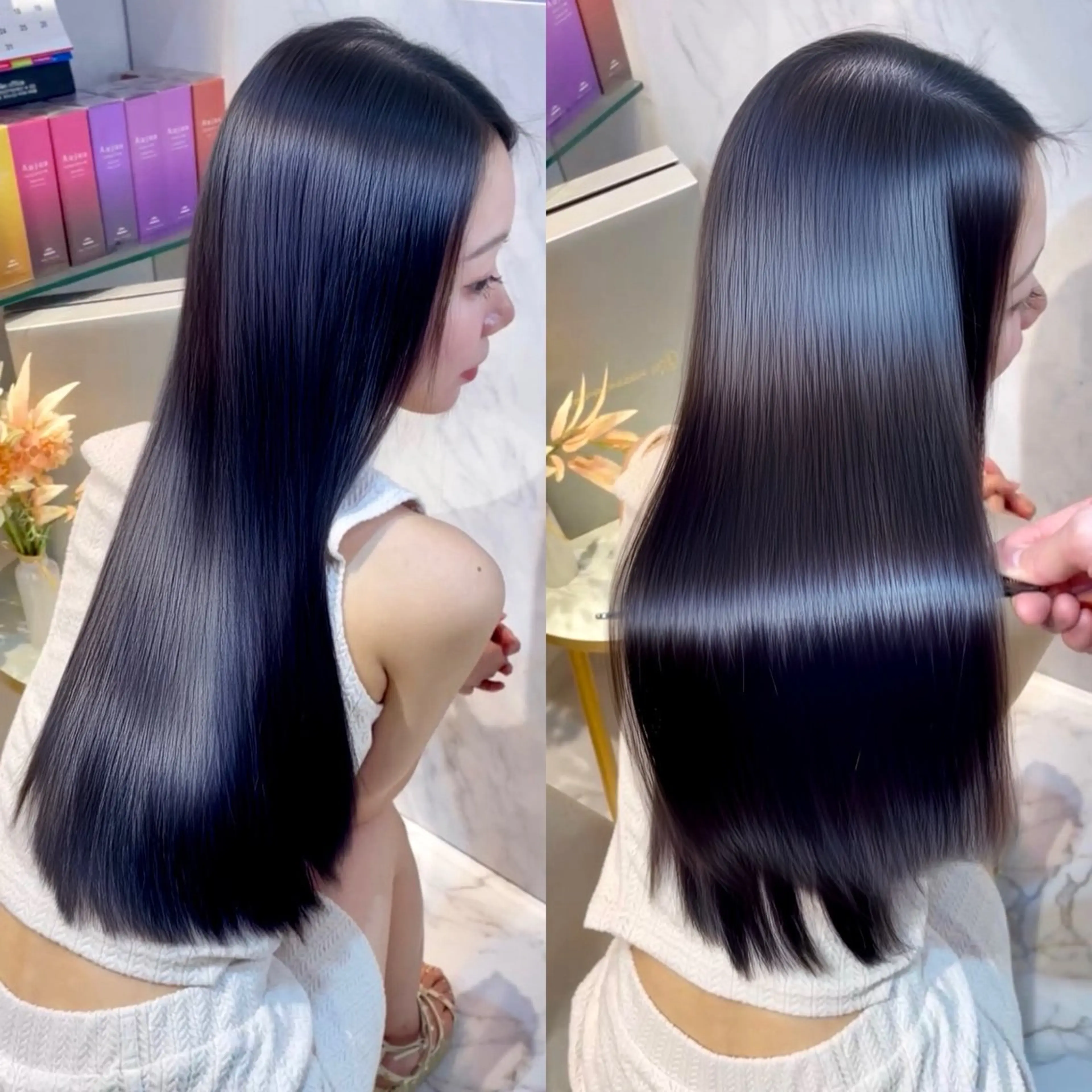 ロング 縮毛矯正 💞美髪💫髪質 改善🌈ユキナ💞のヘアスタイル