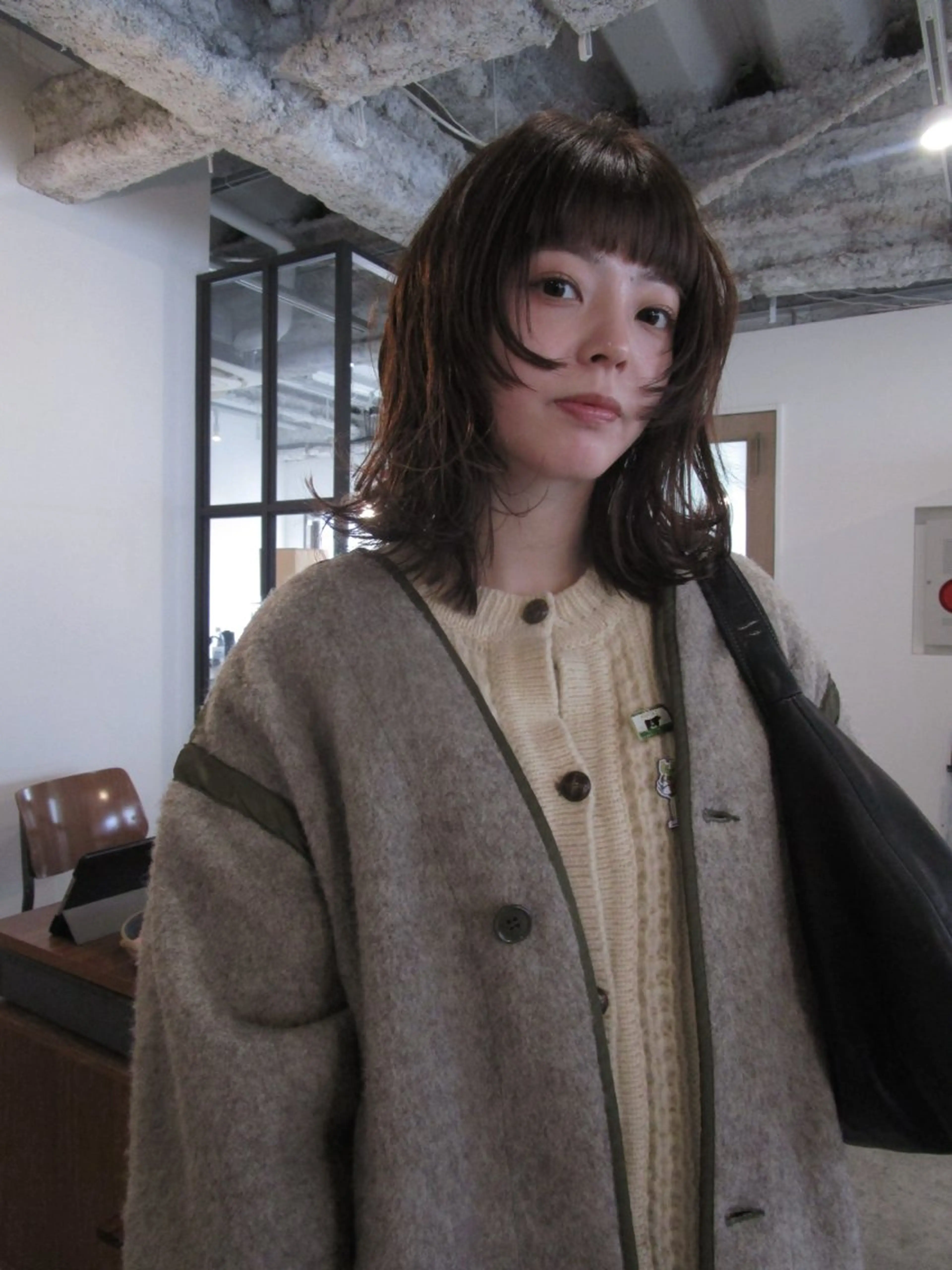 ミディアム カラー ブラウンカラー 透明感カラー モカブラウン レイヤーカット カット ヘアカラー トリートメント yu maのヘアスタイル