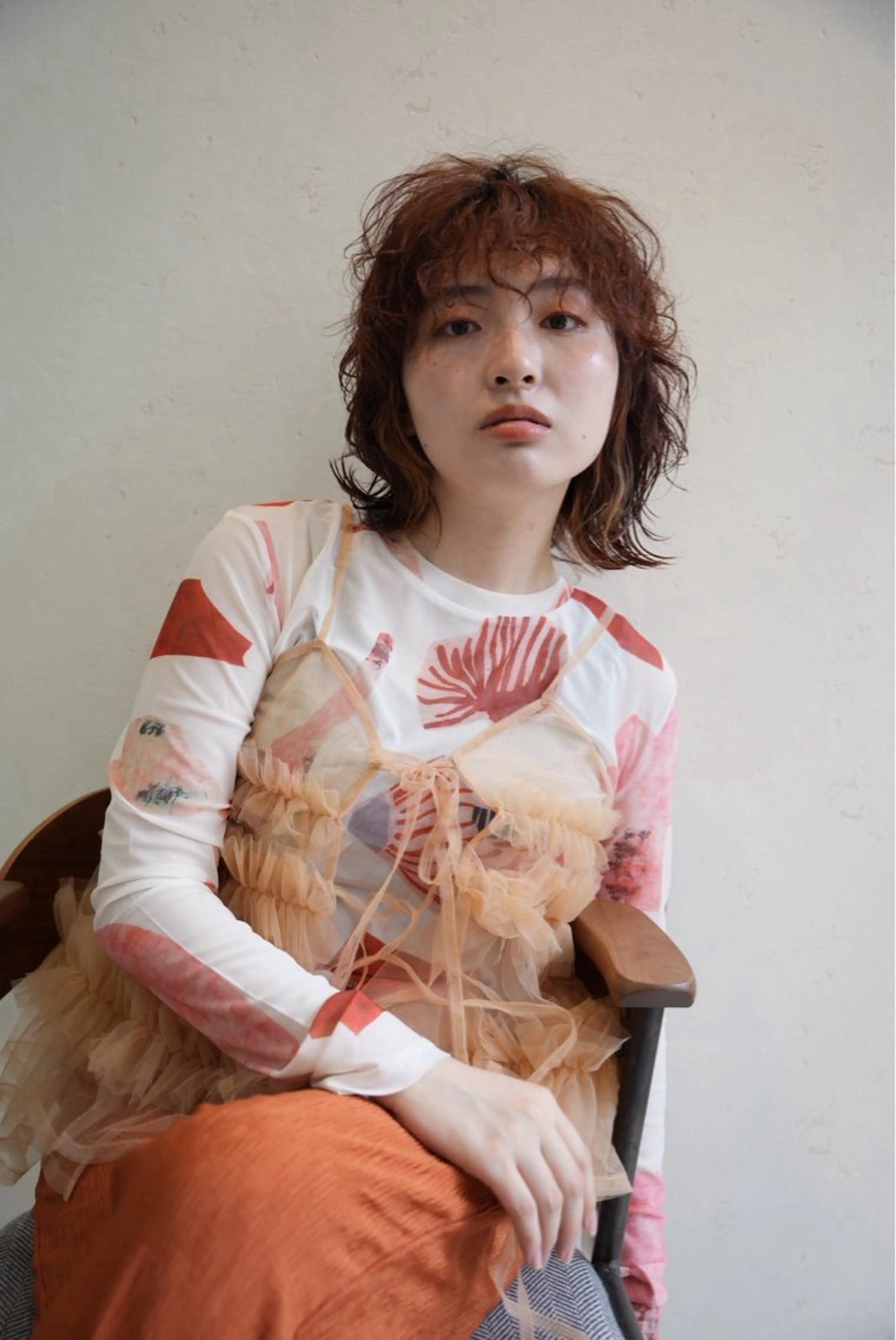 ミディアム カラー パーマ Lamp所属・L amp柏🌱 tamaのヘアスタイル