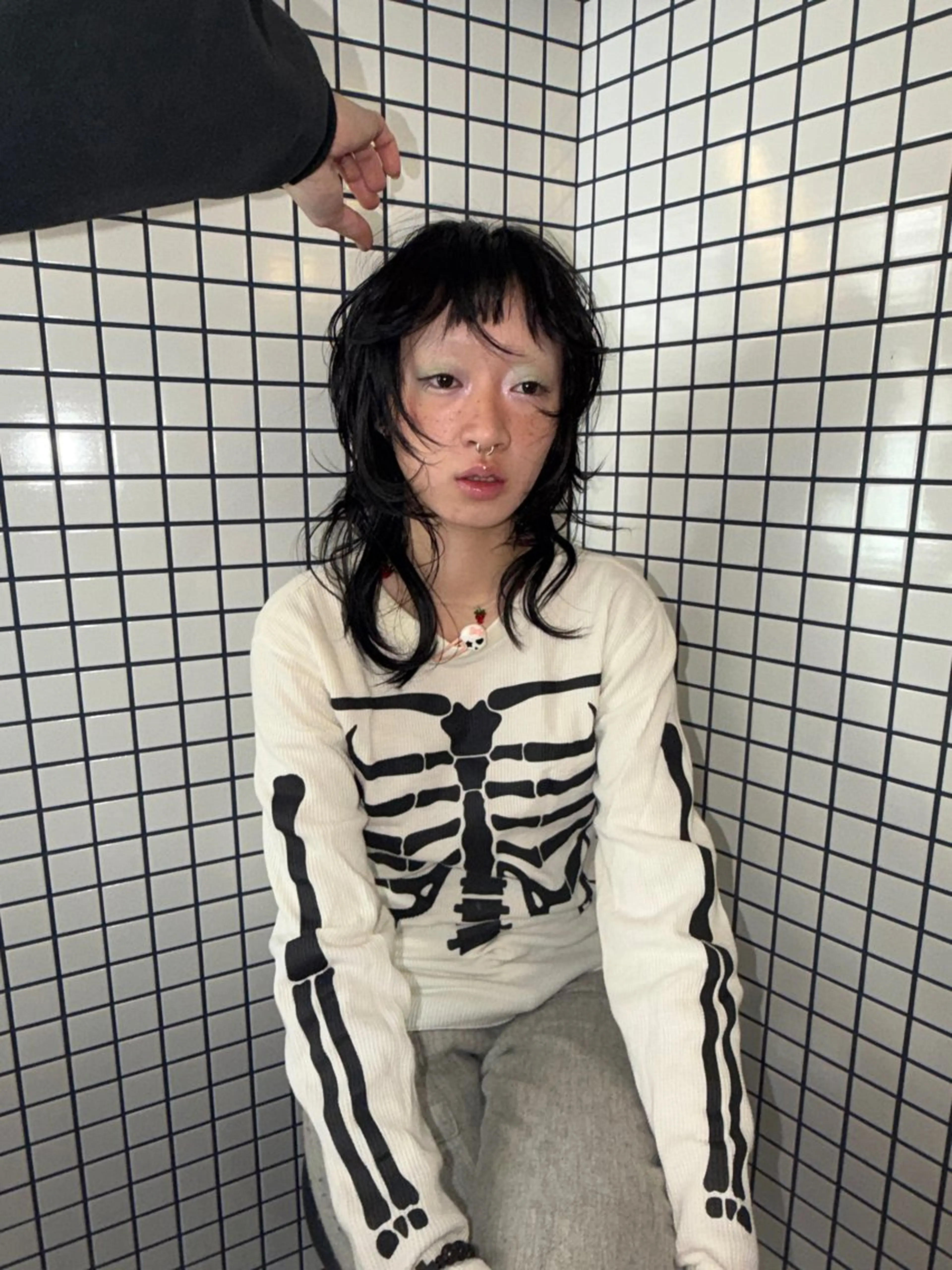 ミディアム ヘアカラー ひな 艶カラーのヘアスタイル