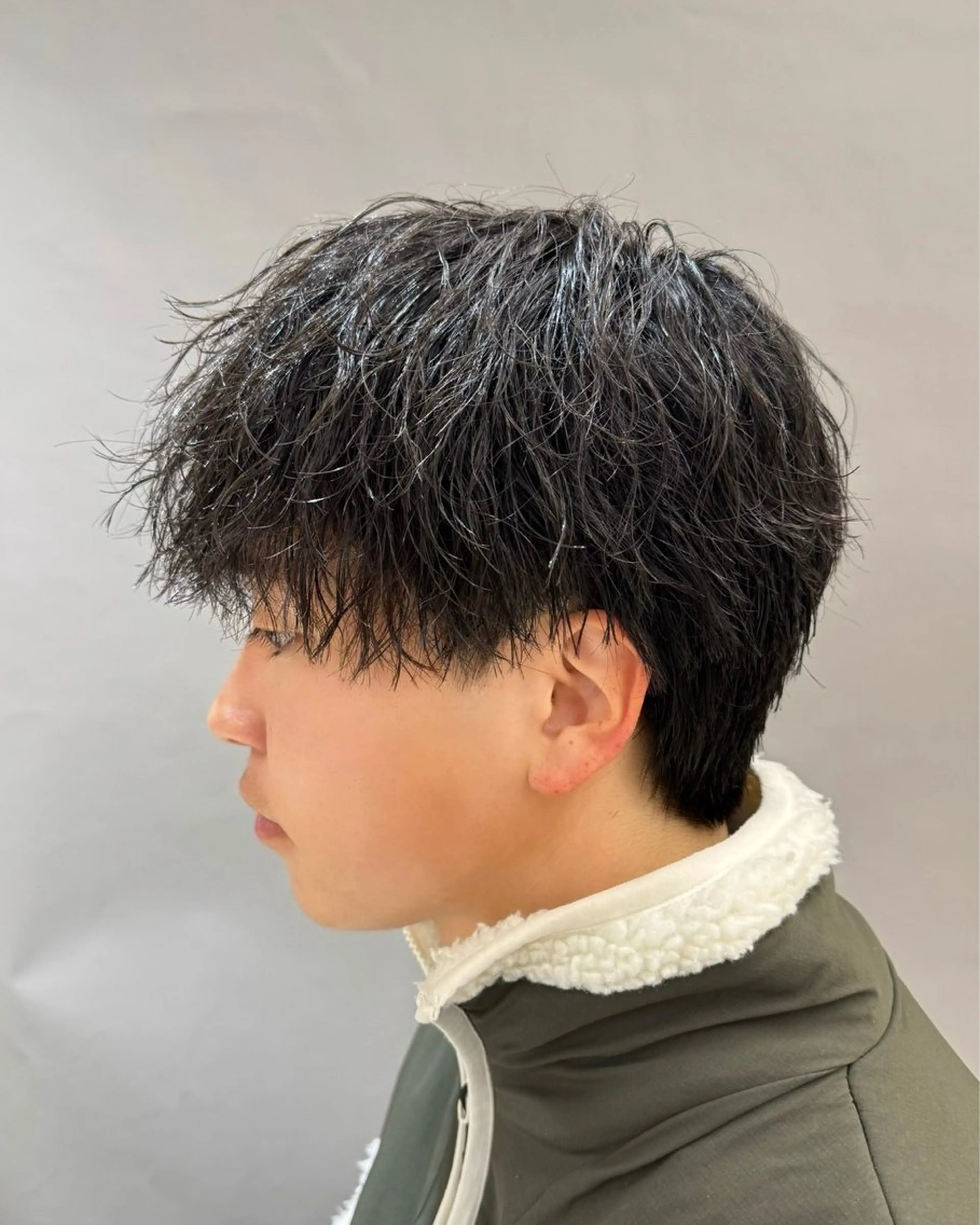 パーマ メンズ パーマ スパイキーショート/ センターパート/奈菜のヘアスタイル