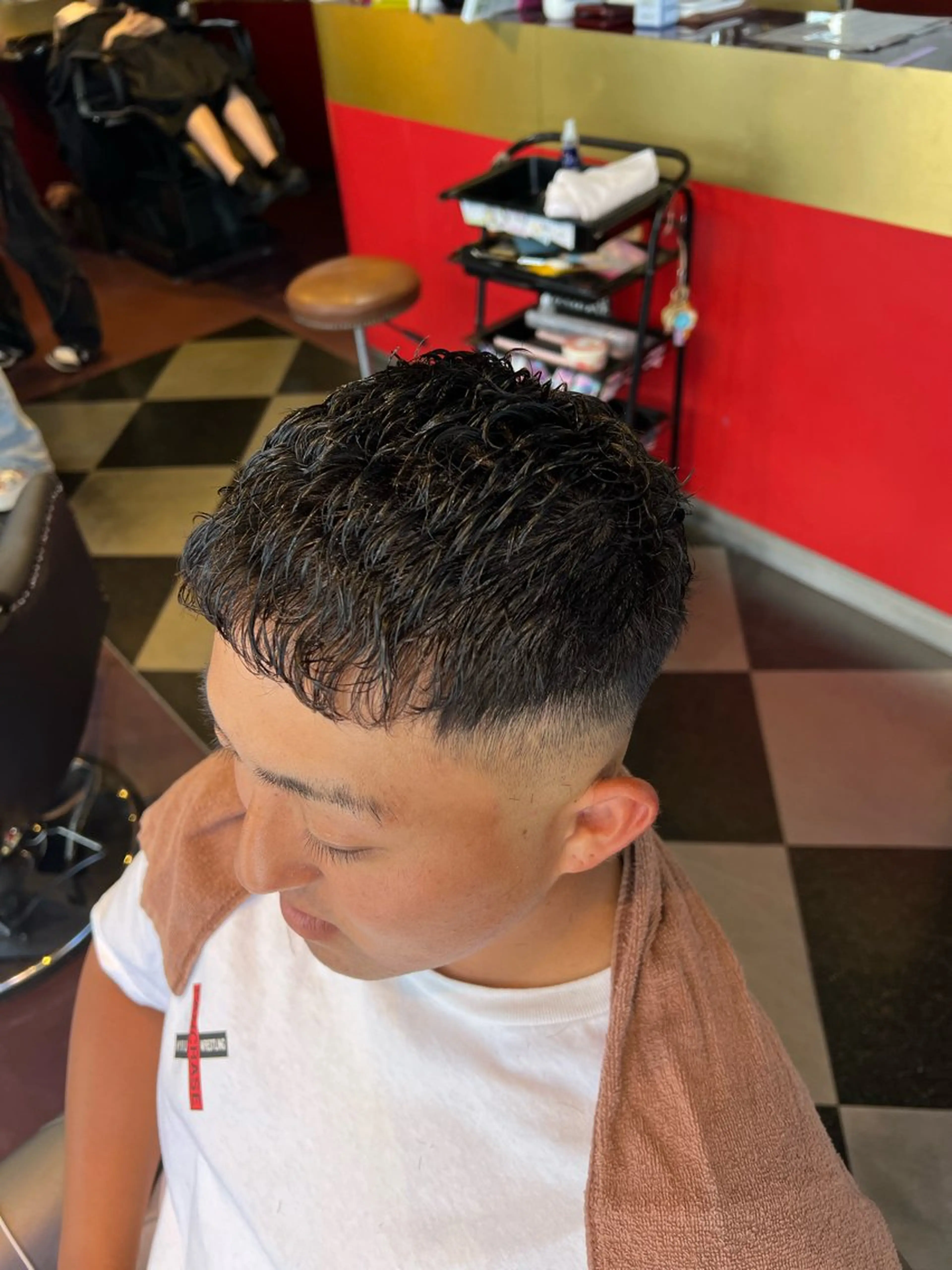 ショート パーマ メンズ パーマ 横浜ショートカット/ レイヤー/ 平林侑馬のヘアスタイル