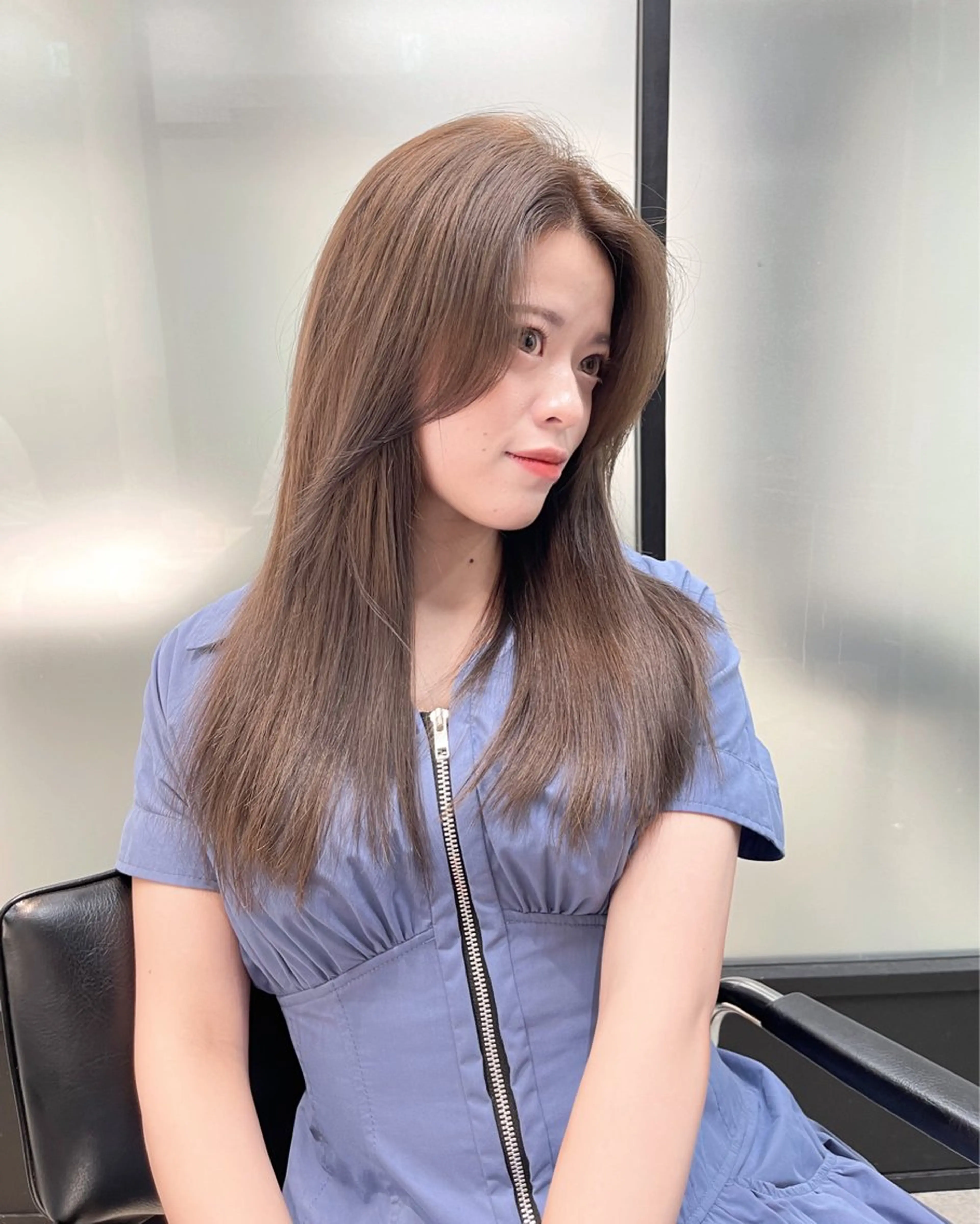 ロング 韓国風ヘア レイヤーカット カット ヘアカラー トリートメント 韓国レイヤーカット 髪質改善▫️水野有真のヘアスタイル