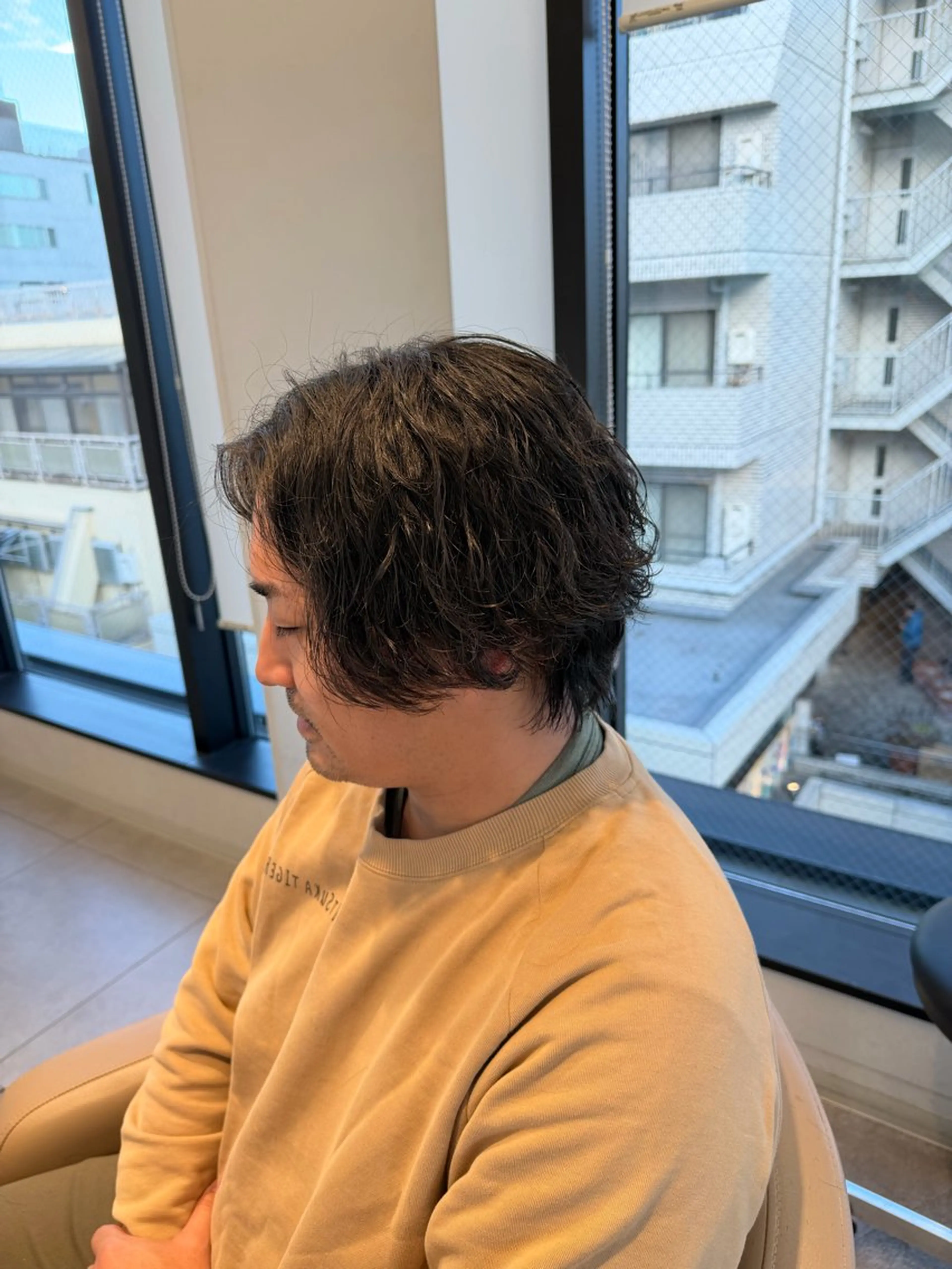 ショート パーマ メンズ 波巻きパーマ パーマ SALOWIN下北No.R店所属・下北沢／メンズ/ メンズパーマ/優樹のヘアスタイル