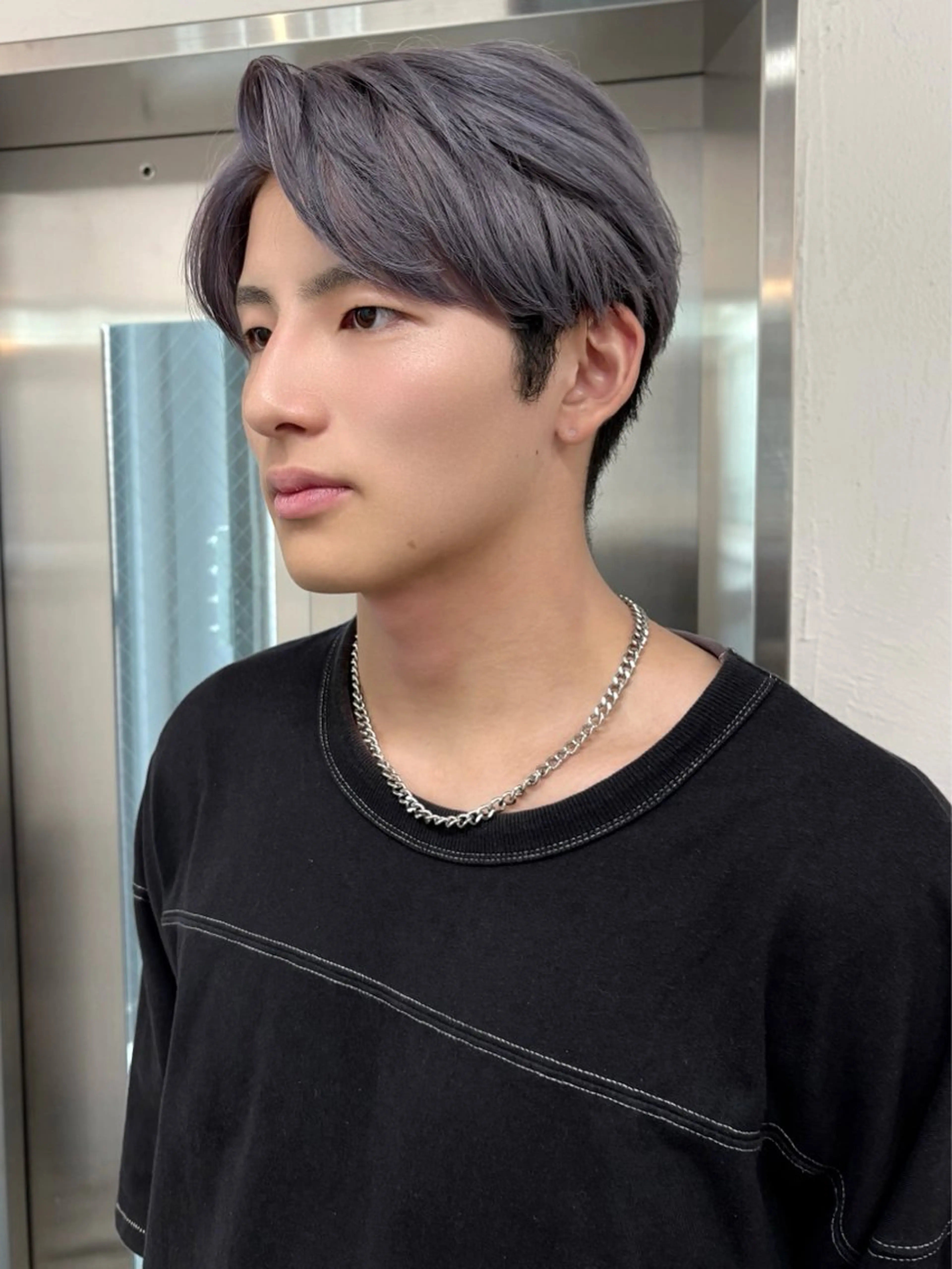 ショート カラー メンズ ヘアカラー 🫐寒色系カラー 🫐ヤマナカリリカのヘアスタイル