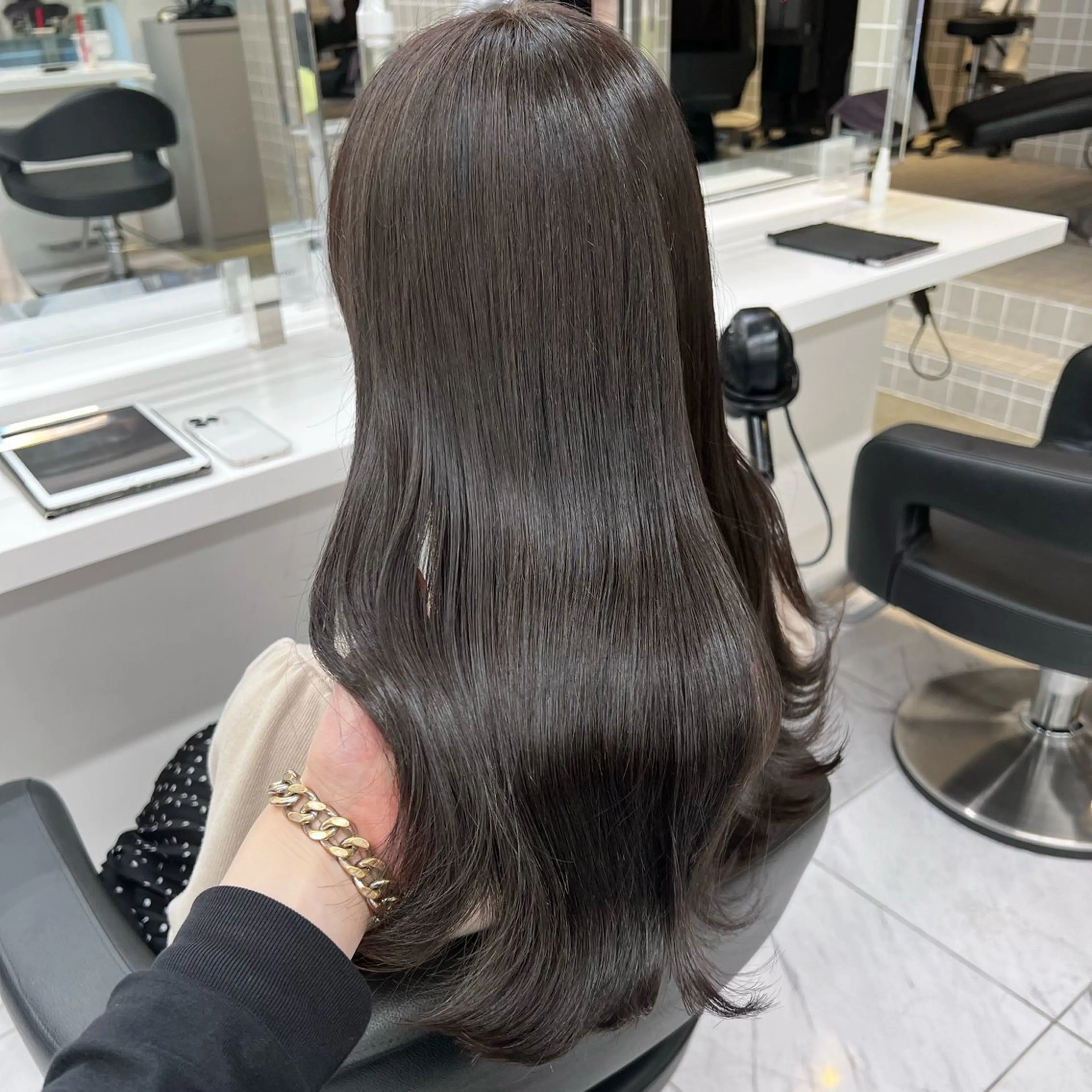 ロング カット ヘアカラー トリートメント 🫧韓国/似合わせ ボブRION🫧のヘアスタイル