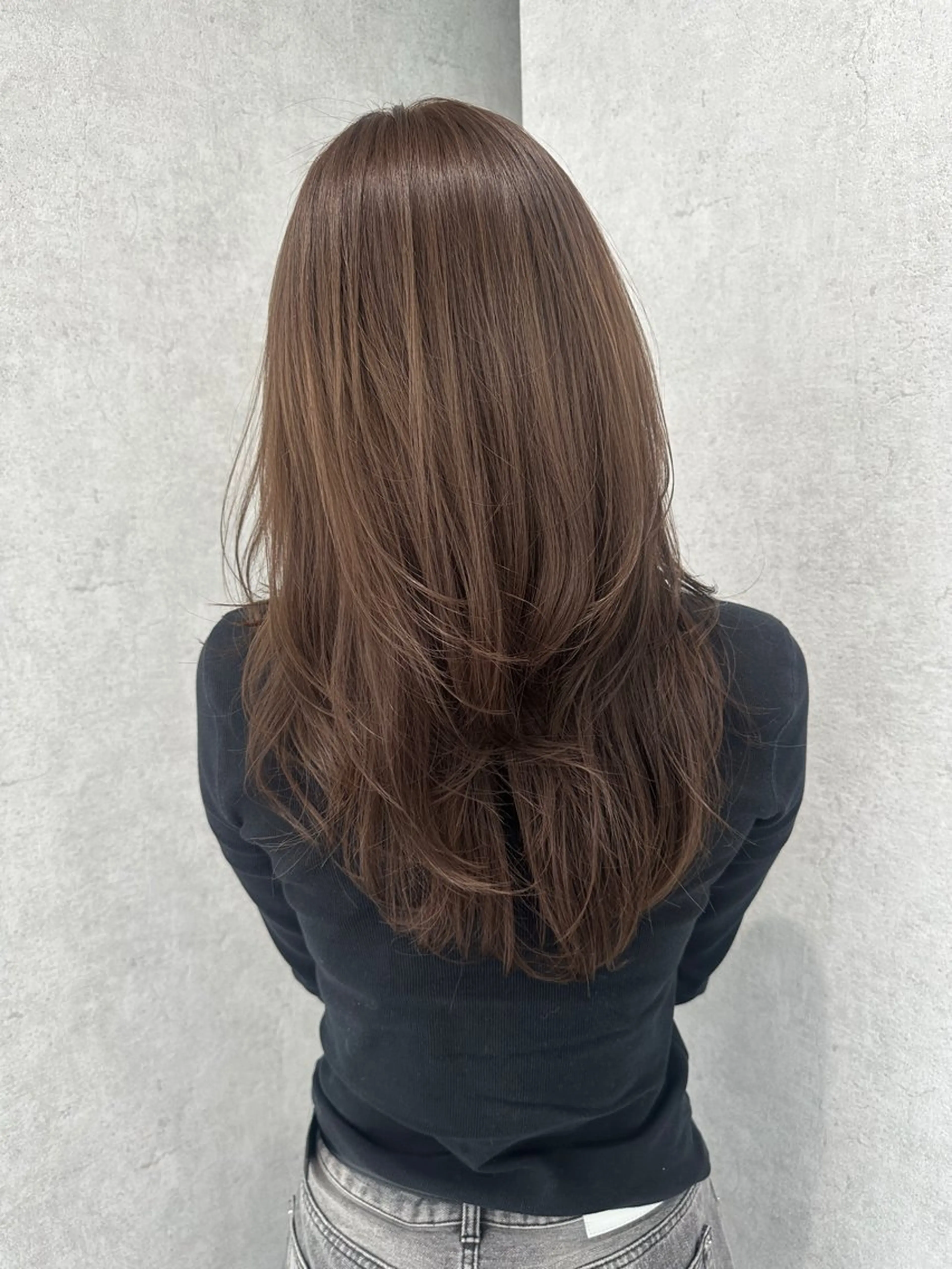 セミロング カラー カット ヘアカラー トリートメント v-lab studio所属・韓国レイヤーカット/ 艶カラー/ noaのヘアスタイル