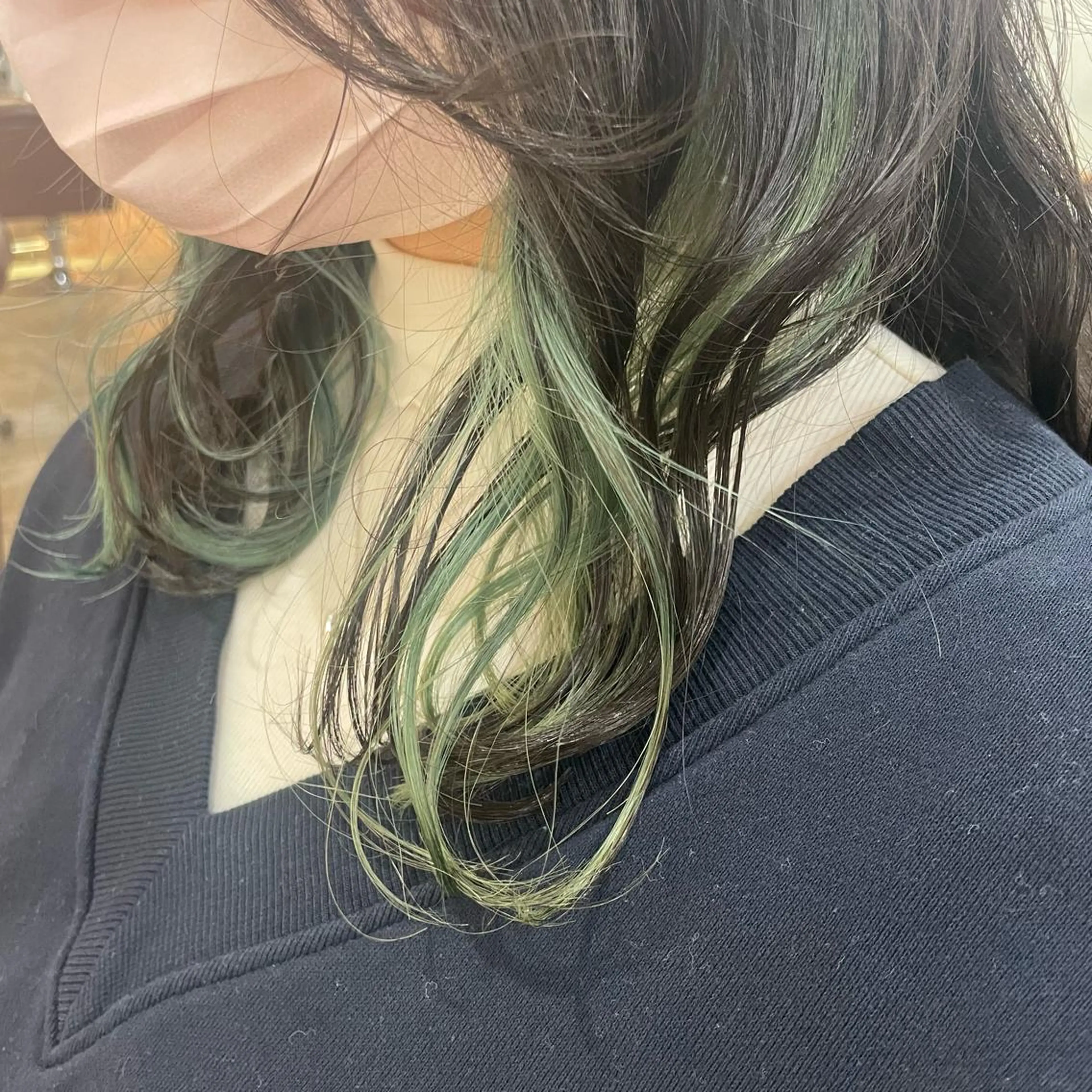 【🍩2回目以降🍩】イヤリングカラー🧡【ブリーチ込み】:蜂蜜高保湿トリートメント🍯の写真