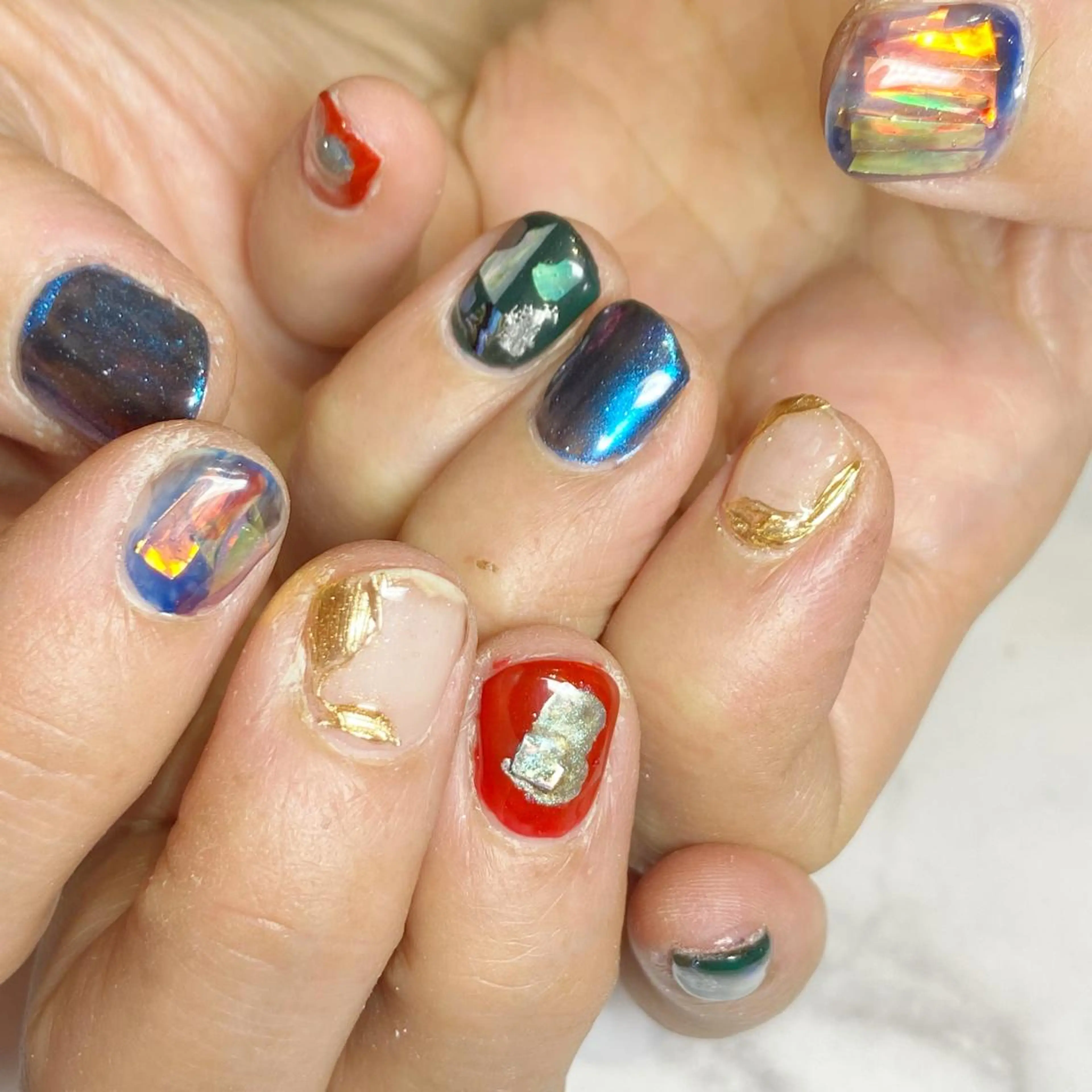 ネイル 持ち込み ショートネイル ハンドネイル YUN 💅のネイルデザイン