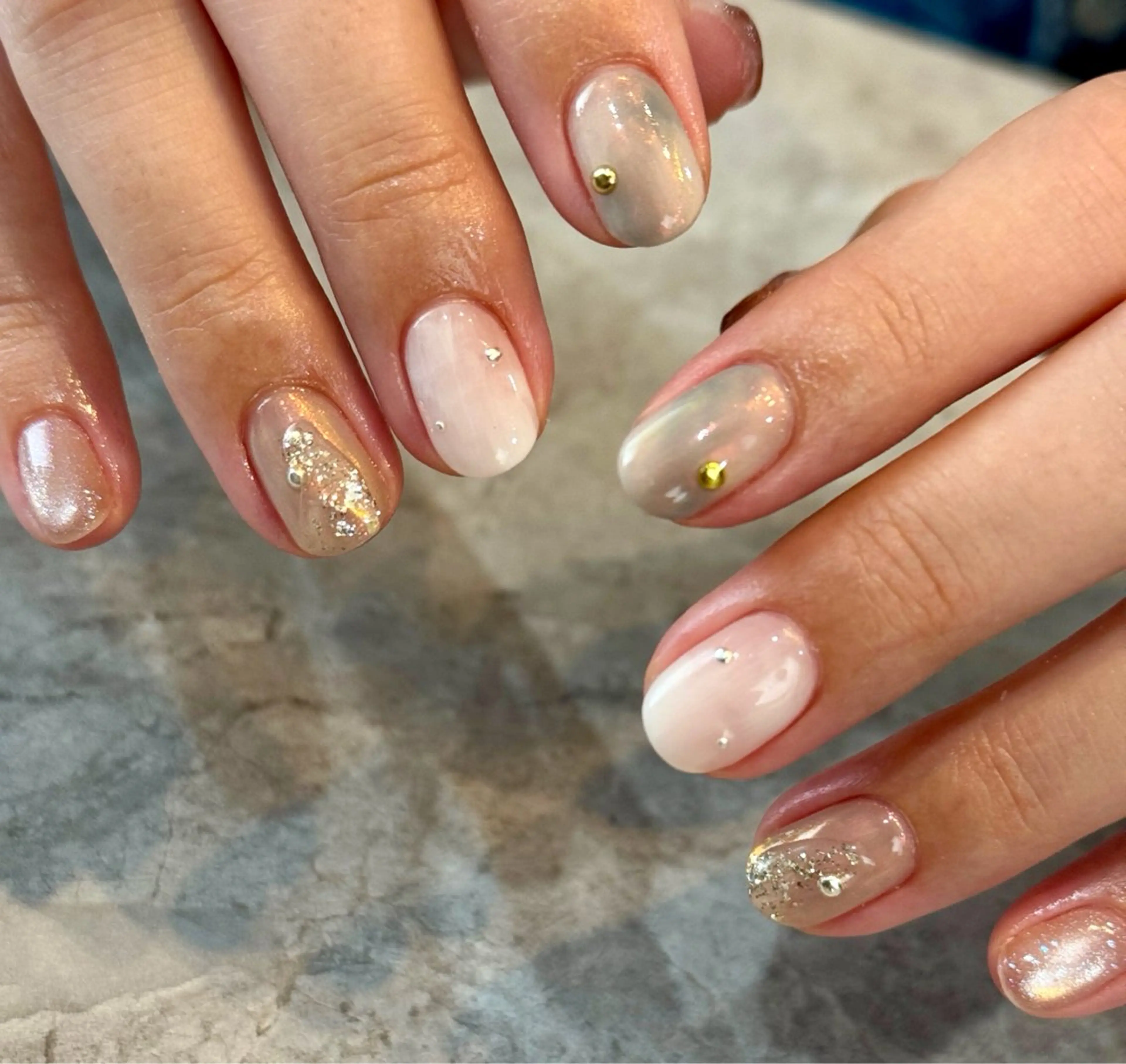 ネイル アートネイル ニュアンスネイル ハンドネイル Blé nailのネイルデザイン