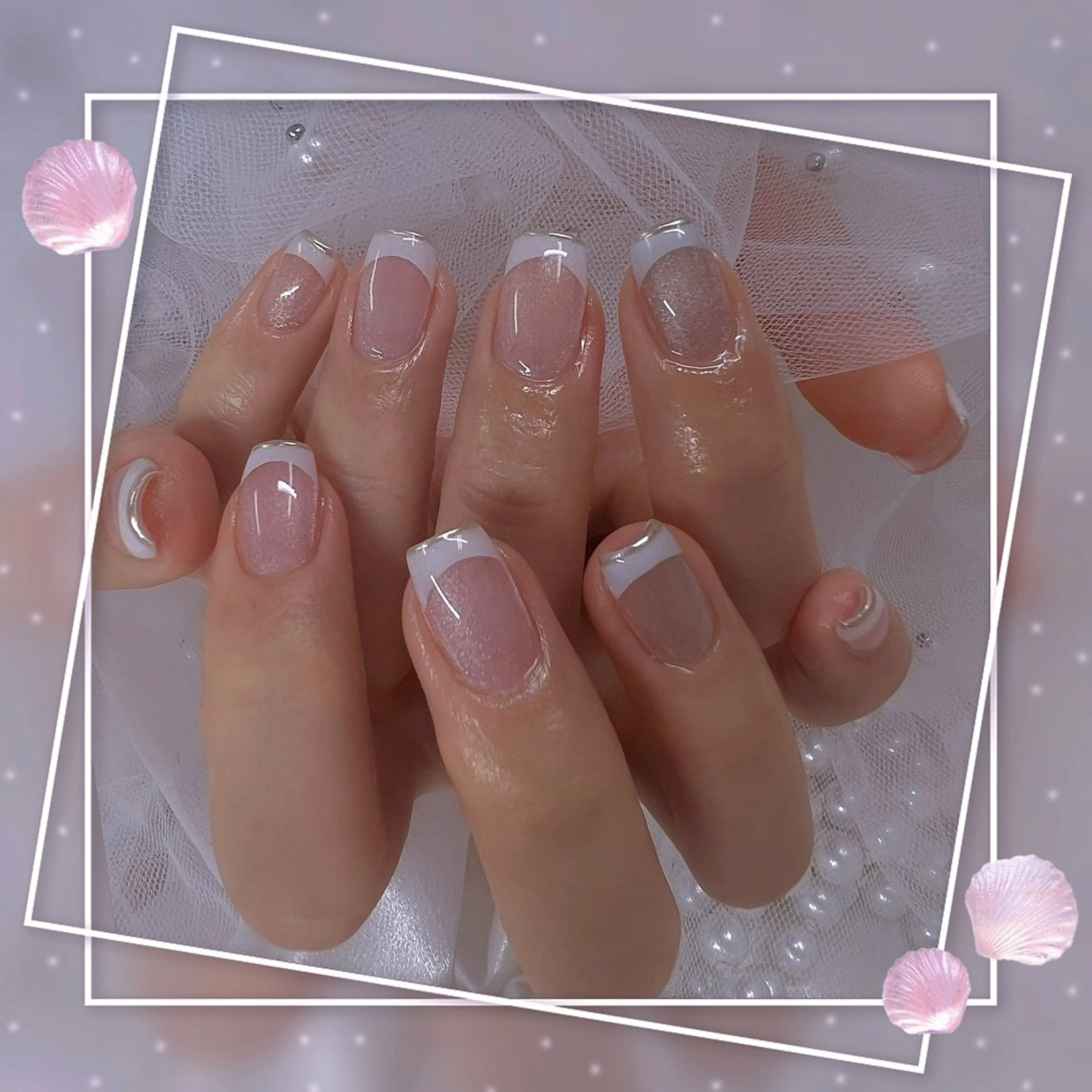 ネイル チークネイル ガーリー グラデーション マグネットネイル ピンク ハンドネイル ハンドケア Chill Nailsalonのネイルデザイン