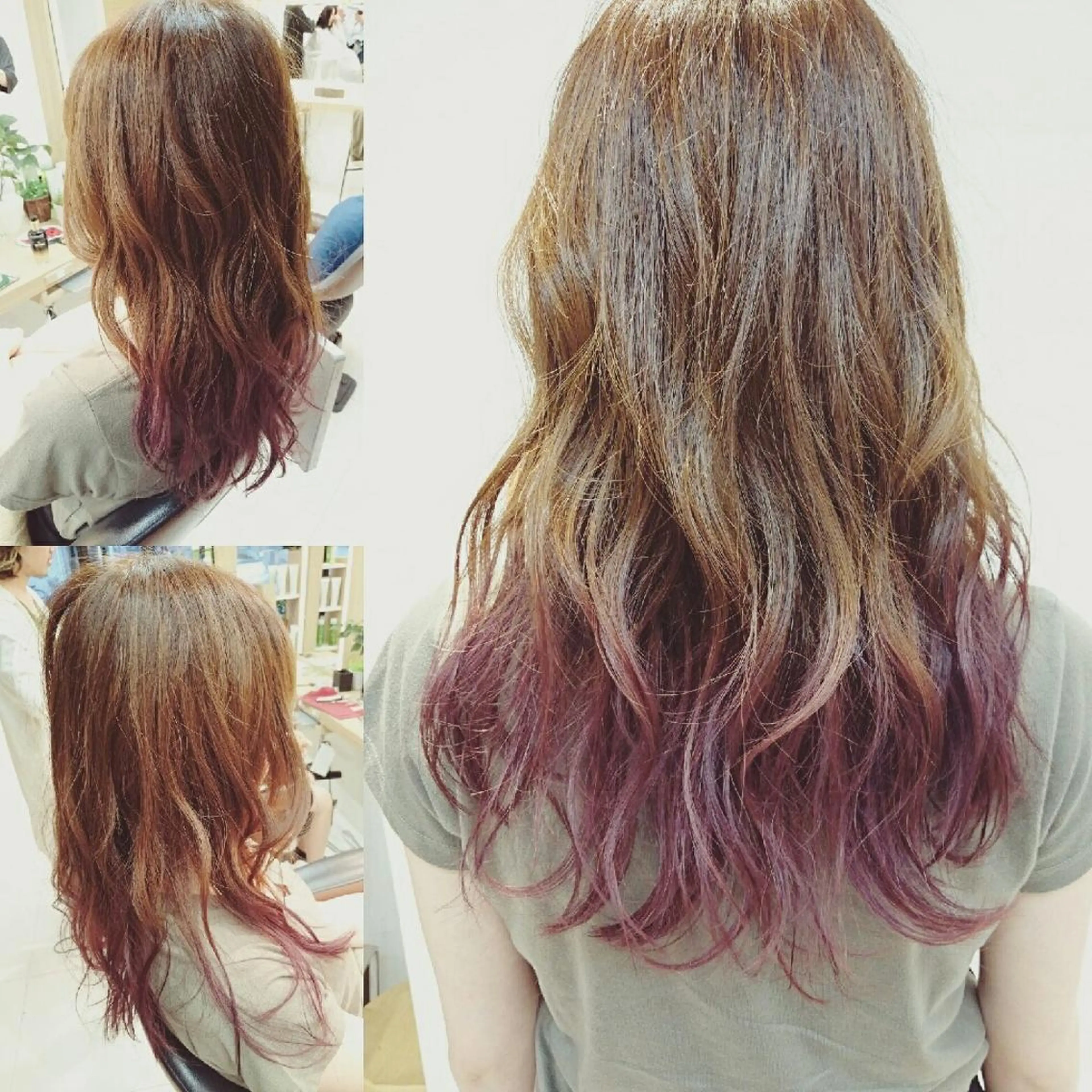 ロング カラー グラデーションカラー 透明感ハイライト◎ 伊藤夏海のヘアスタイル