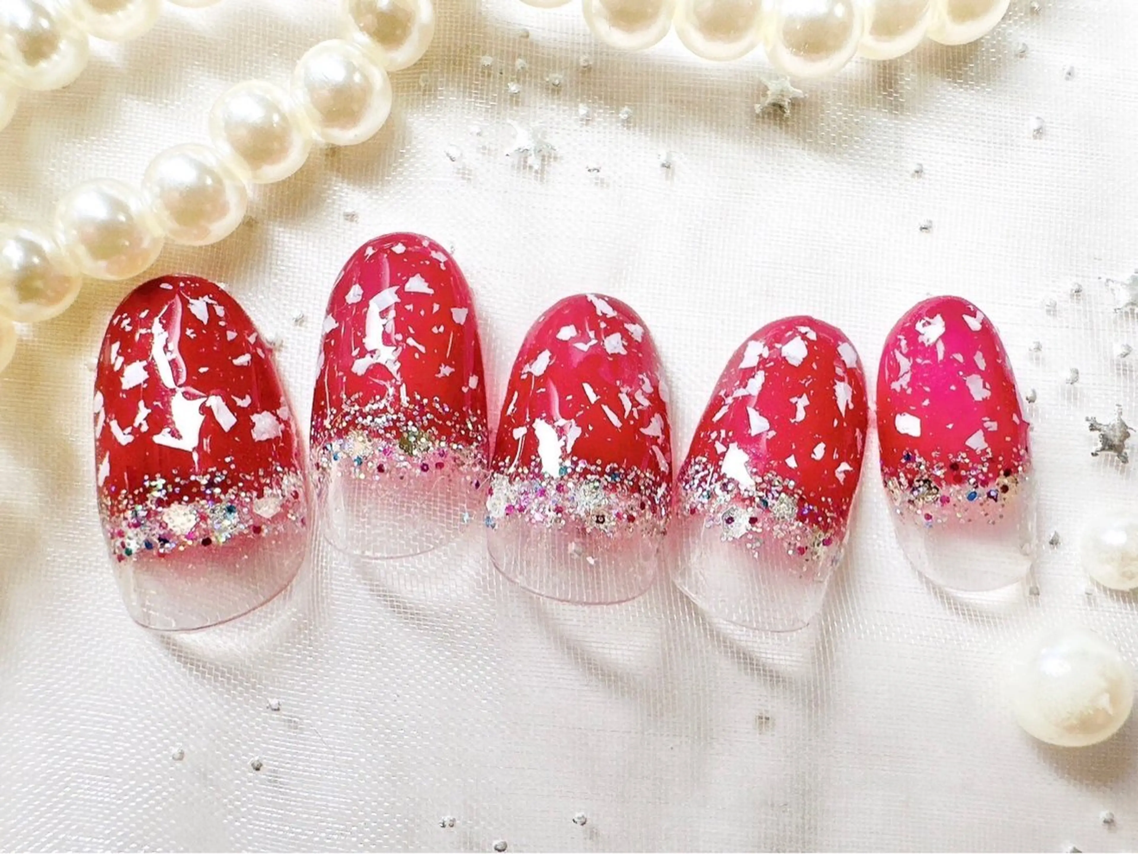 ネイル ハンドネイル ネイルPetit Ribbonのネイルデザイン