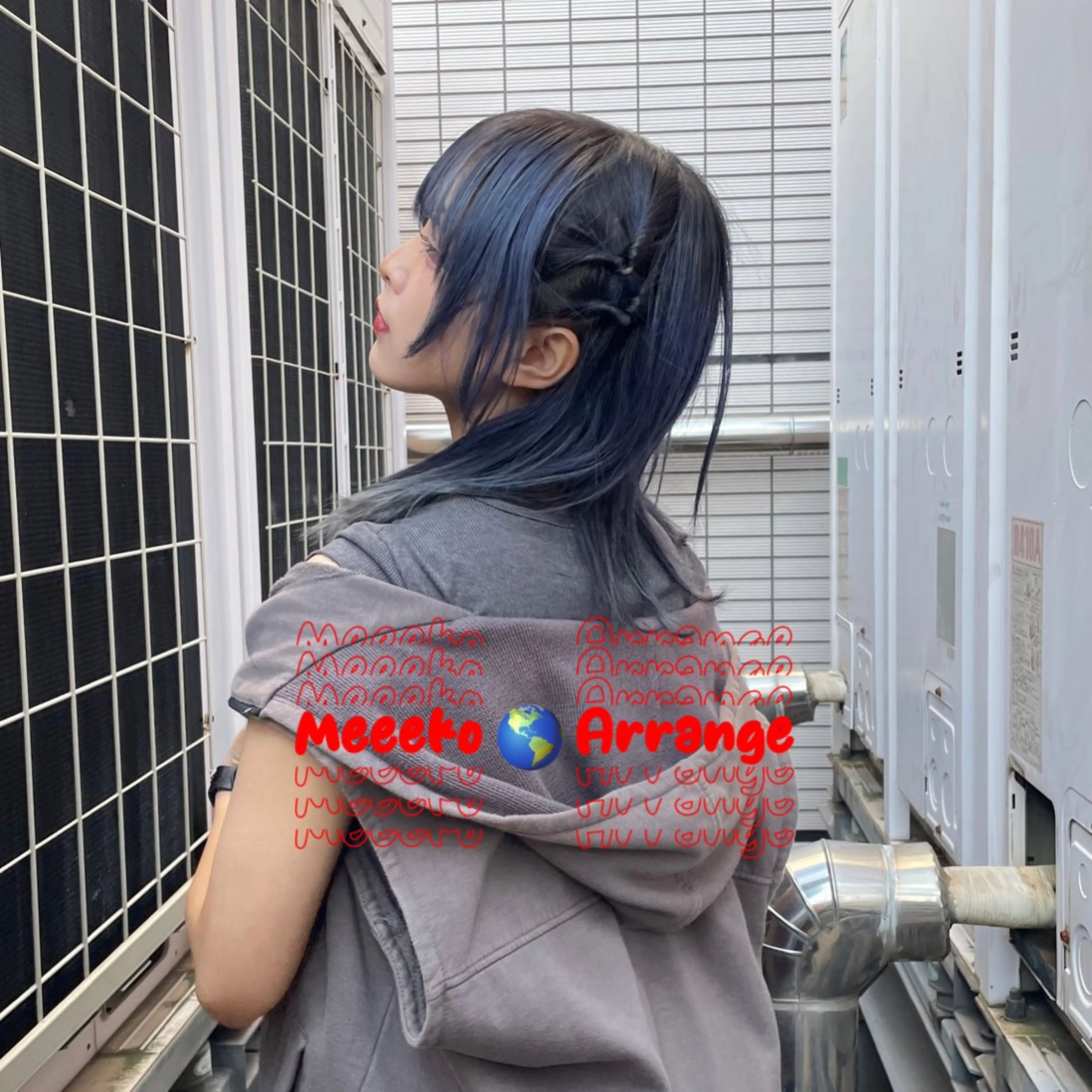 ミディアム ヘアアレンジ ヘアセット 🌼ピンク/レッド/ アレンジ/Mei🌼のヘアスタイル