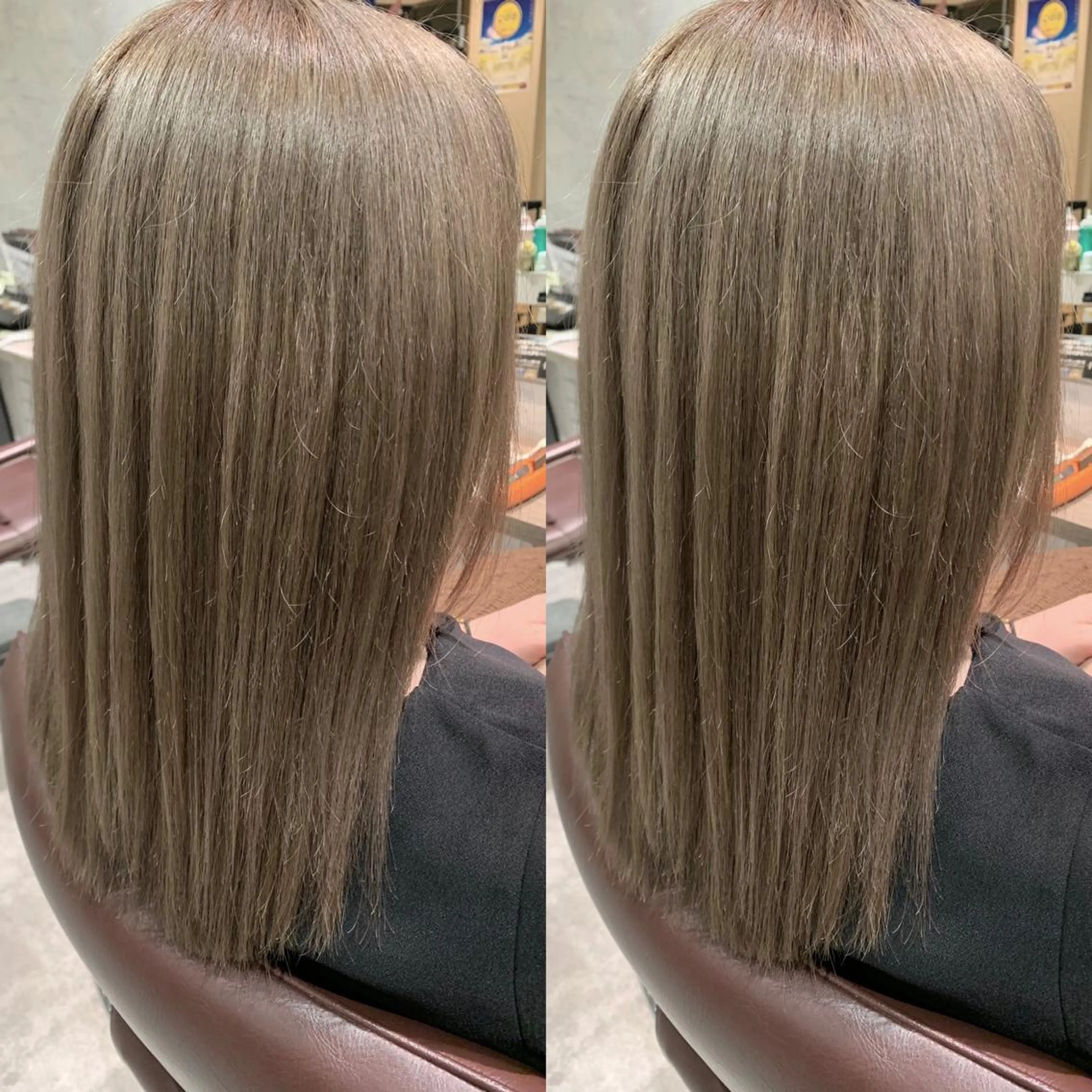 セミロング カラー ヘアカラー トリートメント 髪質改善will hairdesignのヘアスタイル