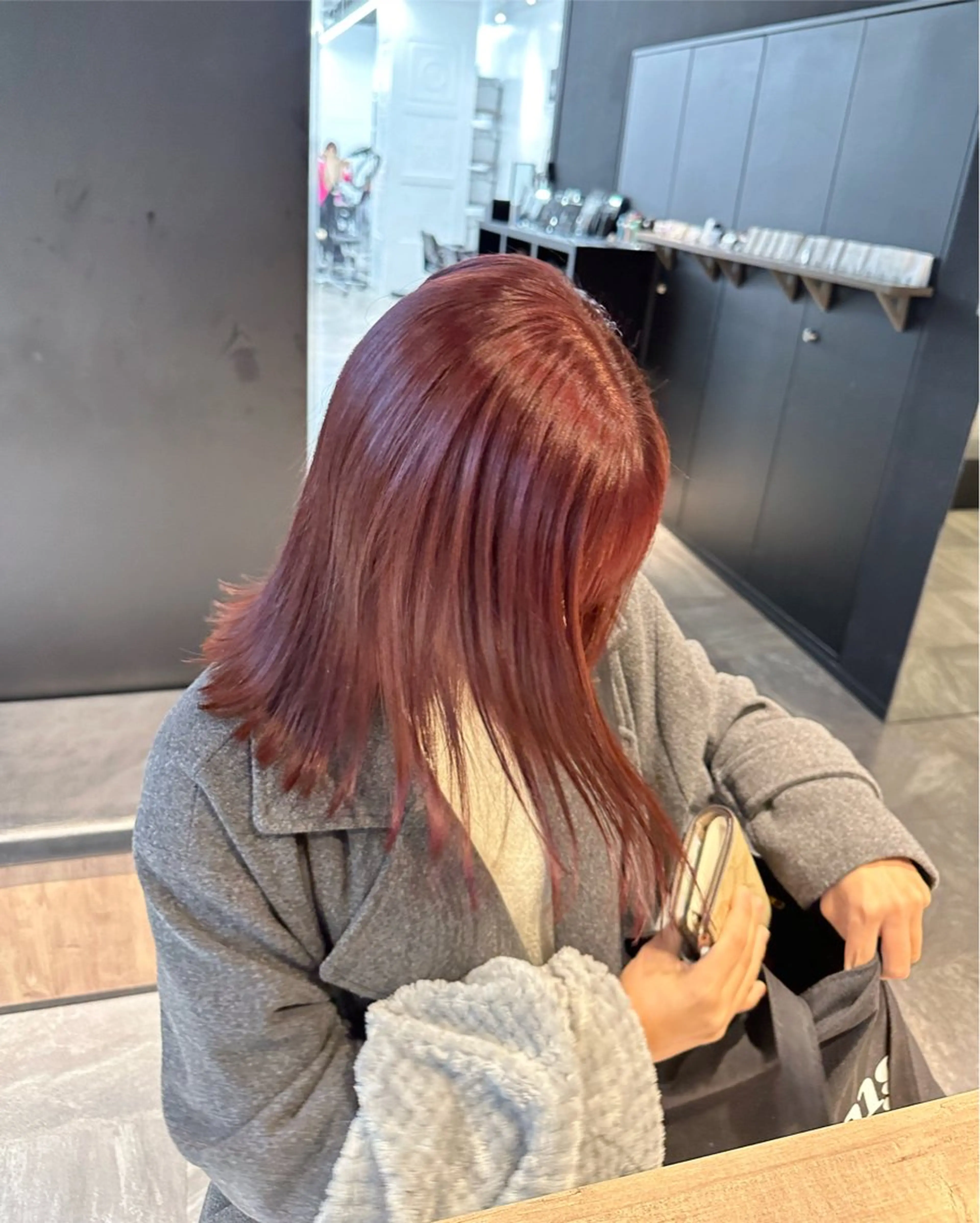 ミディアム カラー 顔まわりカット/艶髪 カラー✨けいとのヘアスタイル