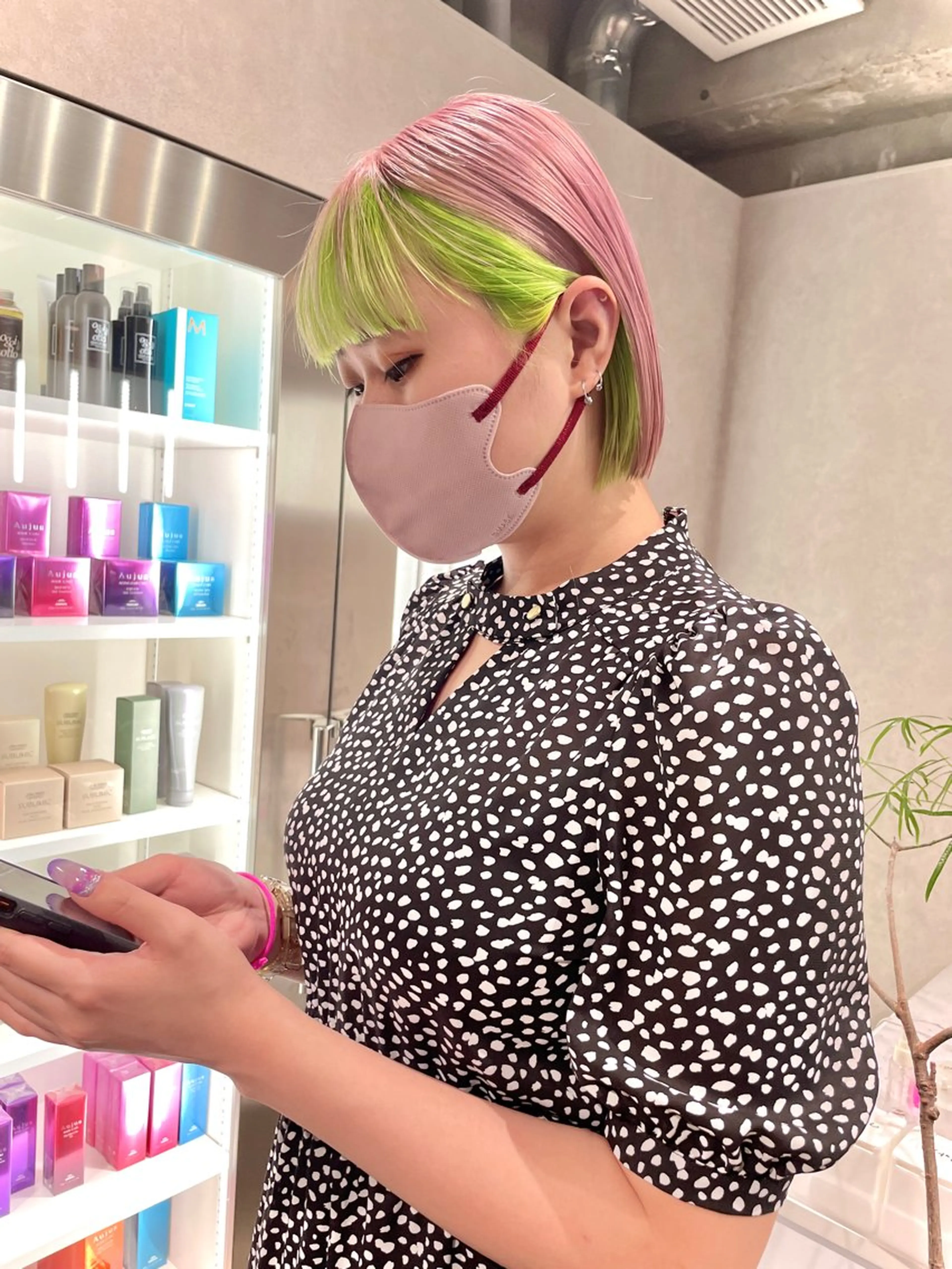 カラー スミレ /メンズ /コーンロウのヘアスタイル