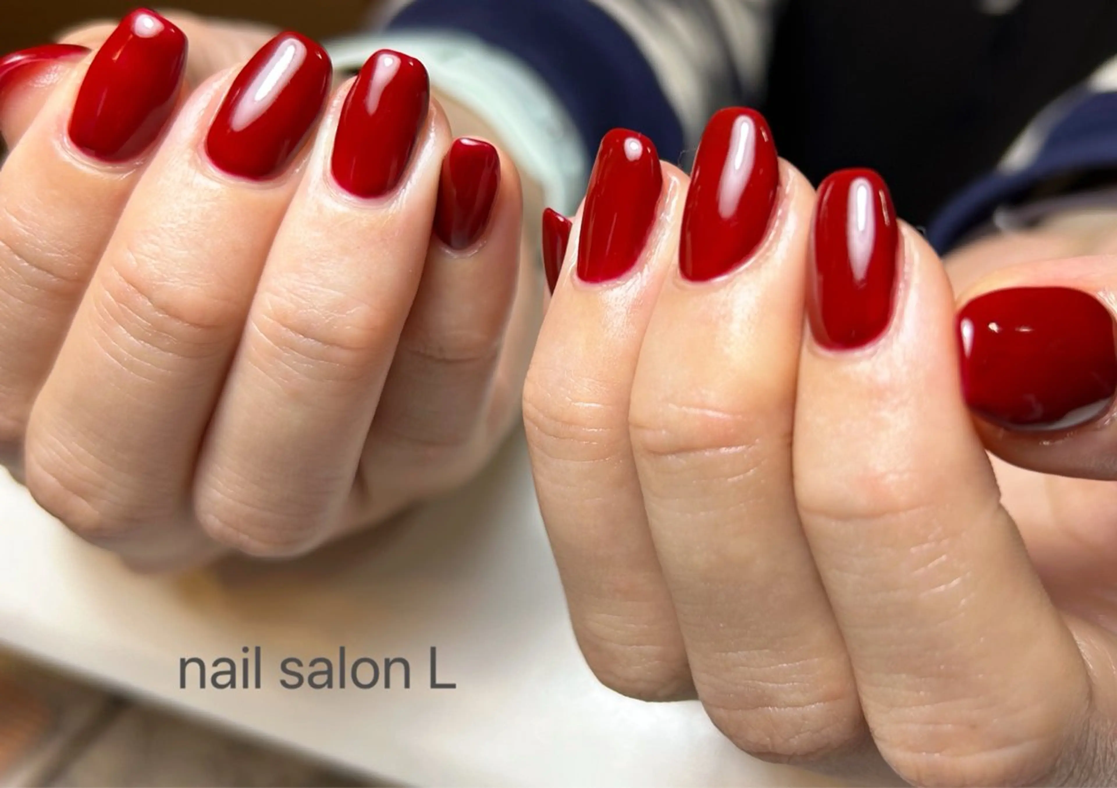 ネイル ボルドー ハンドネイル 吉川市 ネイルサロンLのネイルデザイン