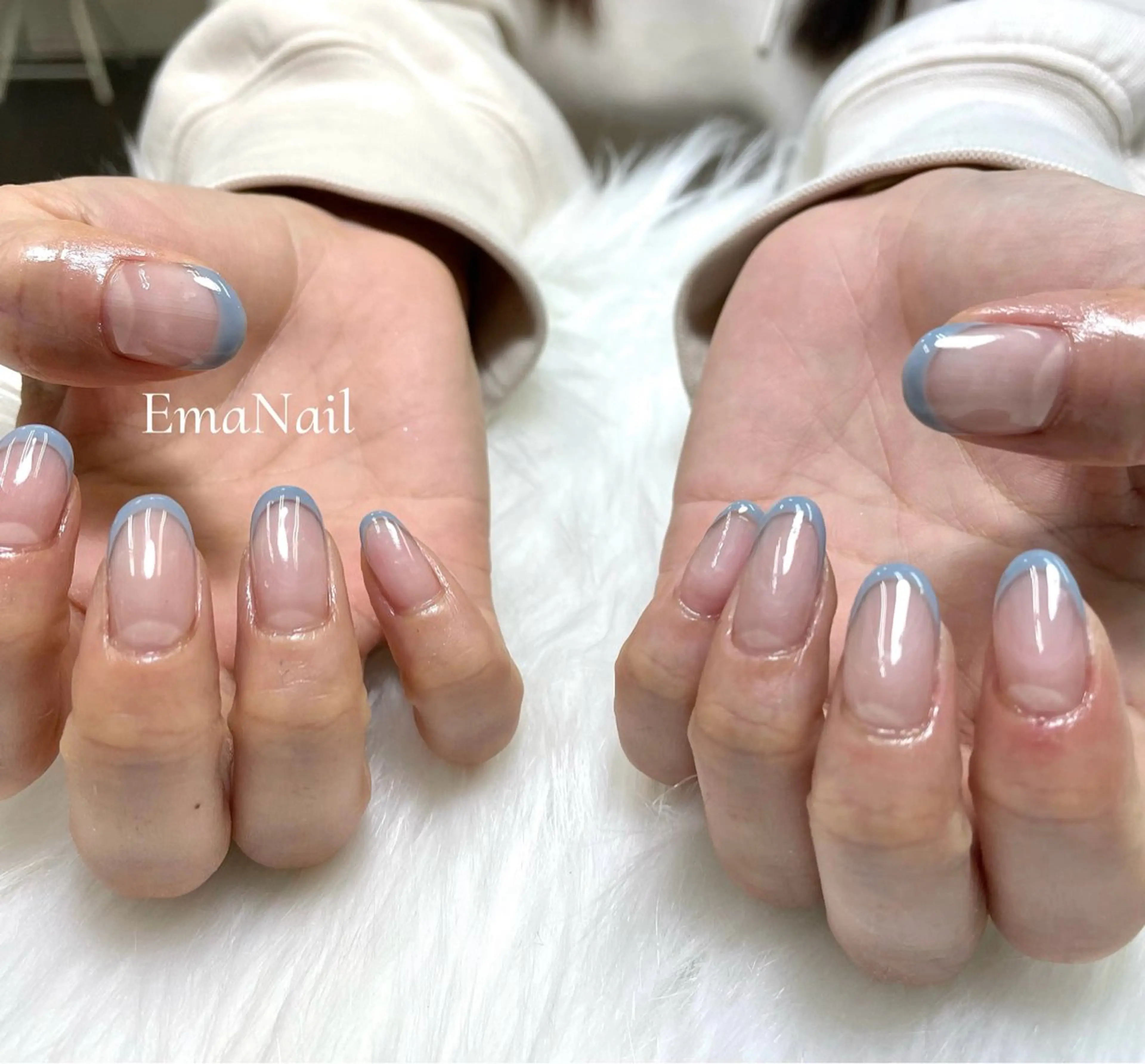 【hand】美フォルム クリアフレンチ (オフ込み)の写真